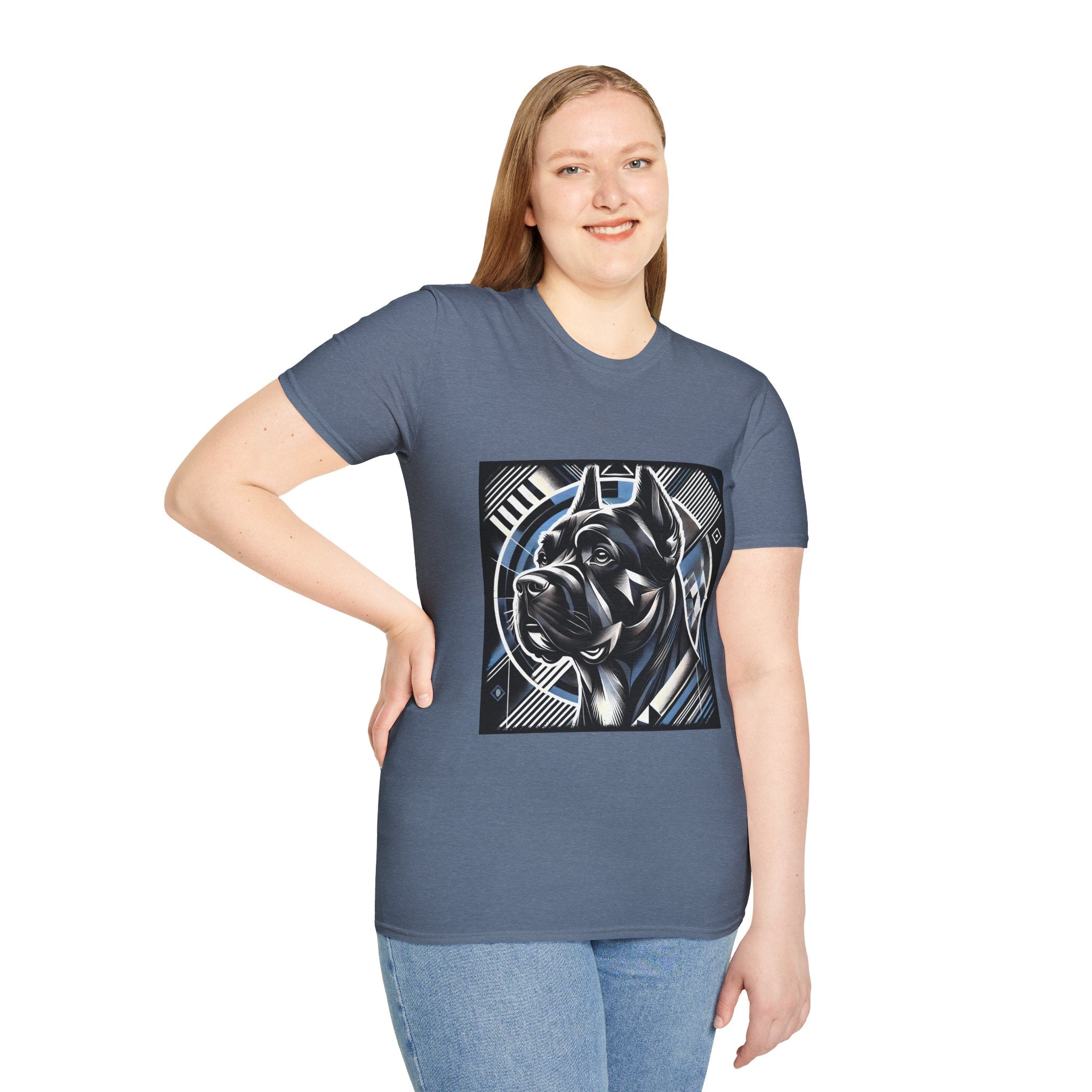 Cane Corso Blue and Black Geometric | Unisex Dog T-Shirt