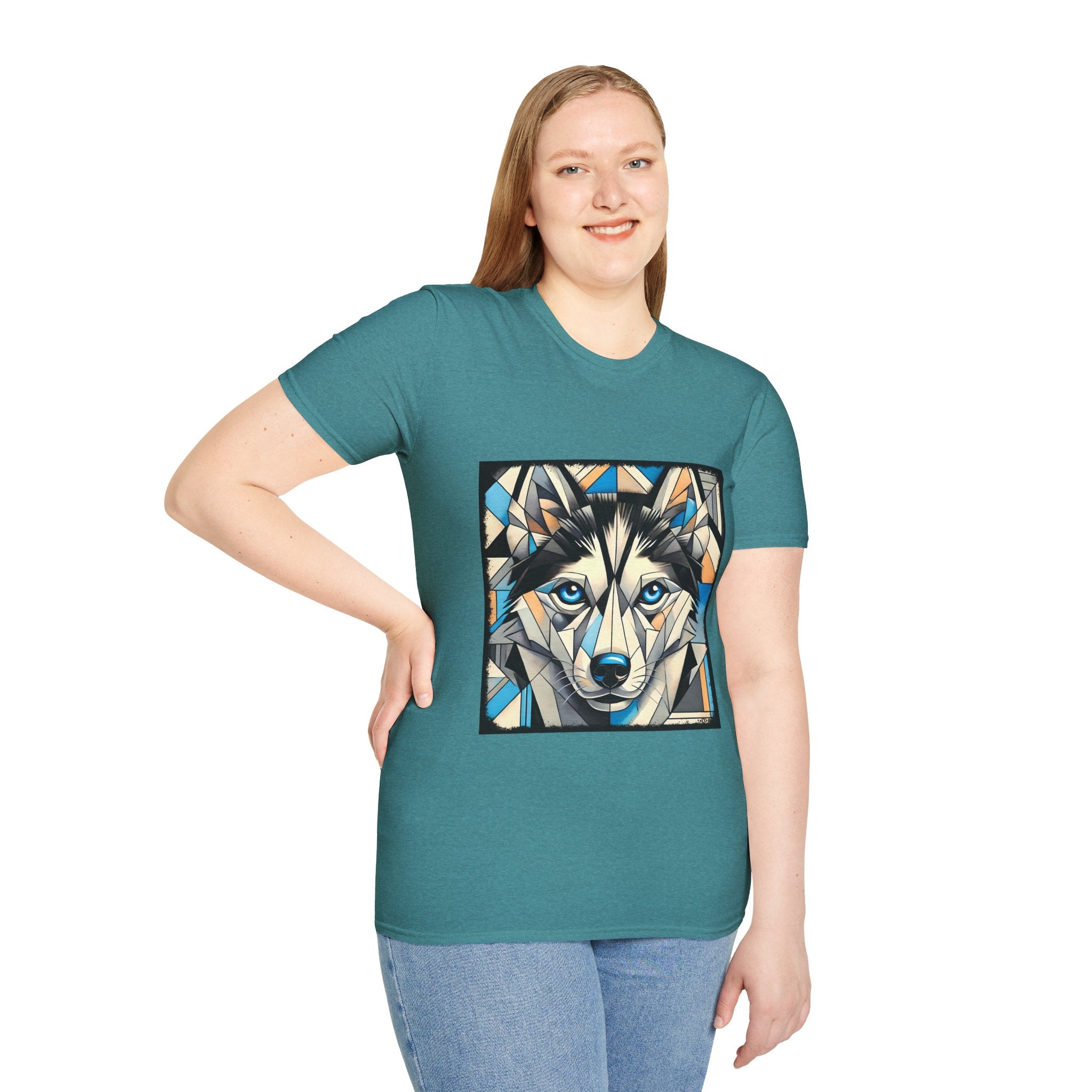 Siberian Husky Bold Geometric | Unisex Dog T-Shirt