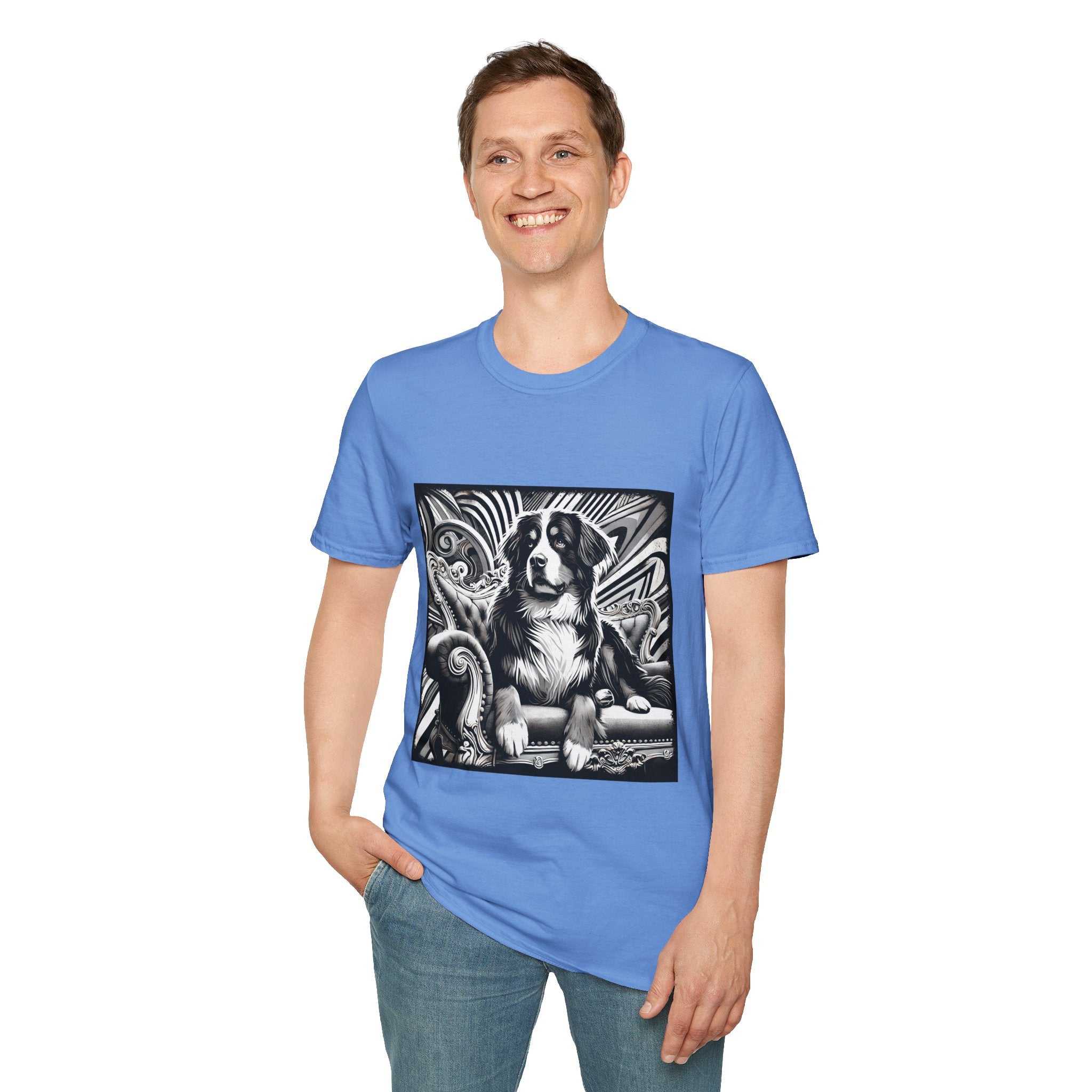 Bernese Mountain Dog B&W Bold | Unisex Dog T-Shirt