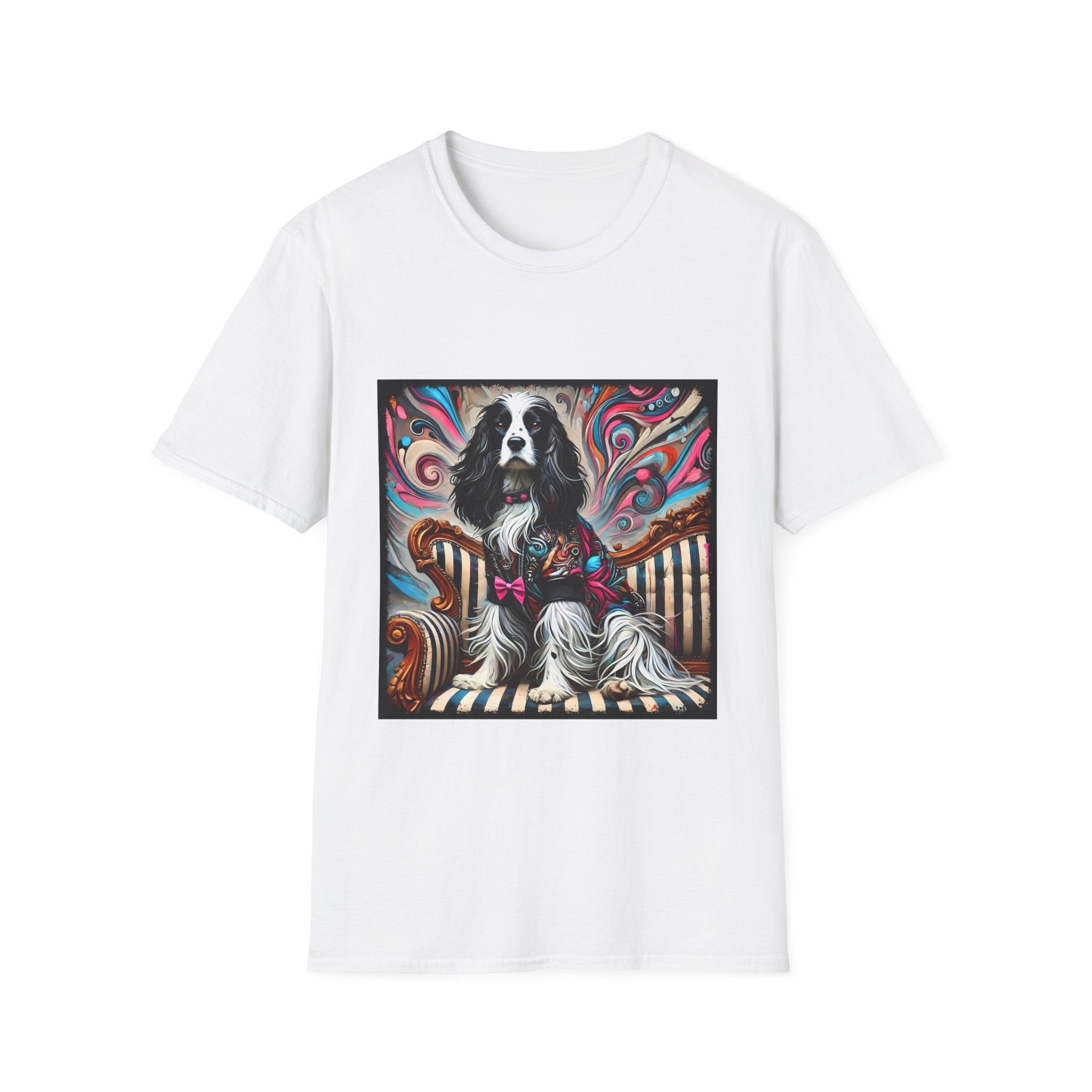 English Springer Spaniel Pink Rocker | Unisex Dog T-Shirt