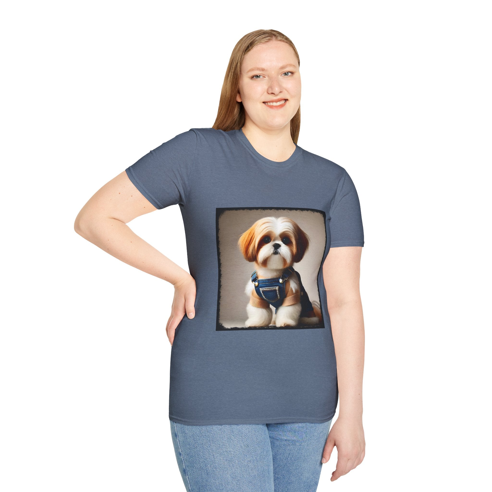 Shih Tzu Denim Mood | Unisex Dog T-Shirt