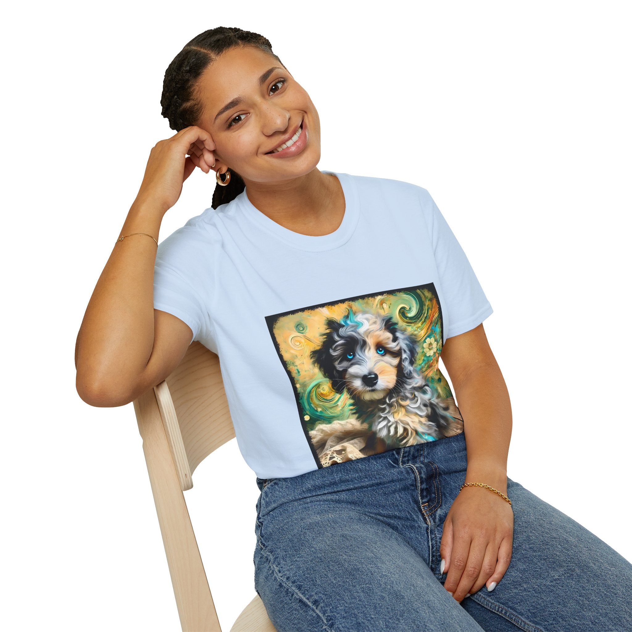 Aussiedoodle Emerald Swirl | Unisex Dog T-Shirt