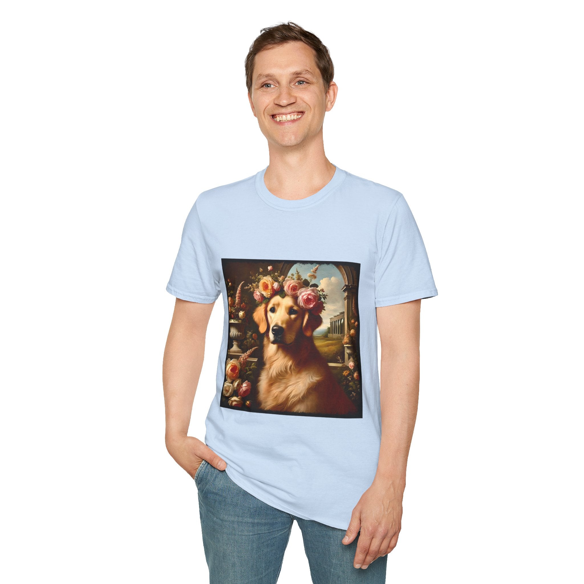 Golden Retriever Garden Bliss | Unisex Dog T-Shirt