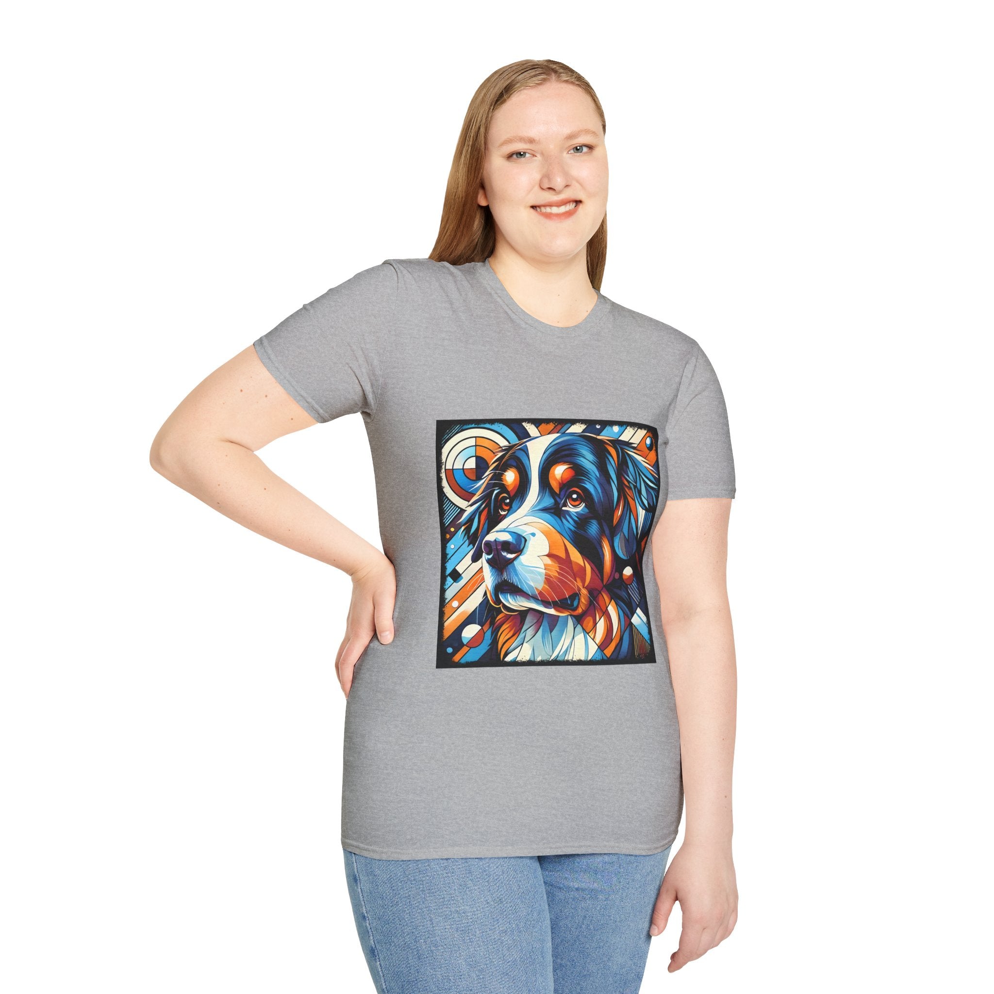 Bernese Mountain Dog Bold Geometric | Unisex Dog T-Shirt