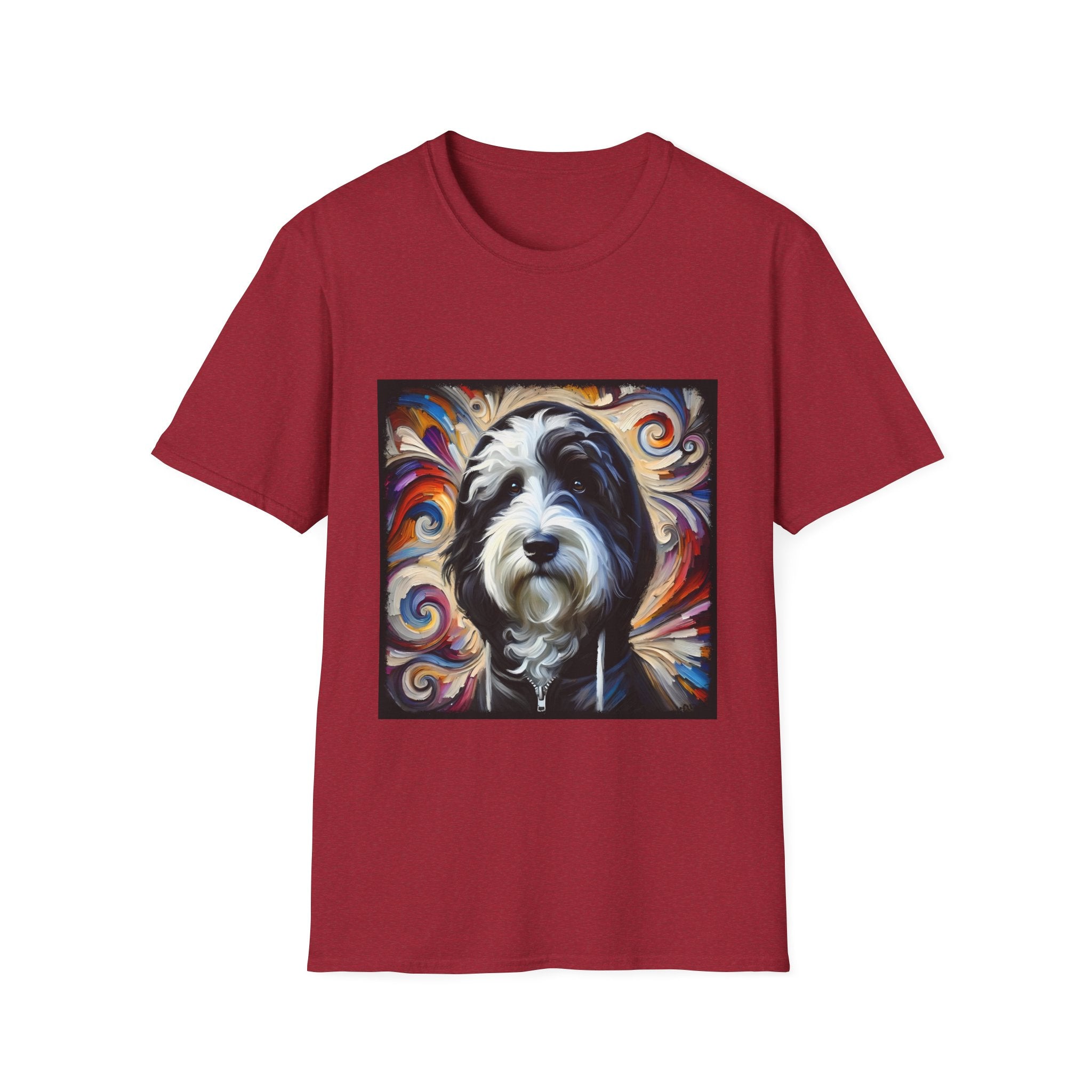 Sheepadoodle Black Hoodie Swirl | Unisex Dog T-Shirt