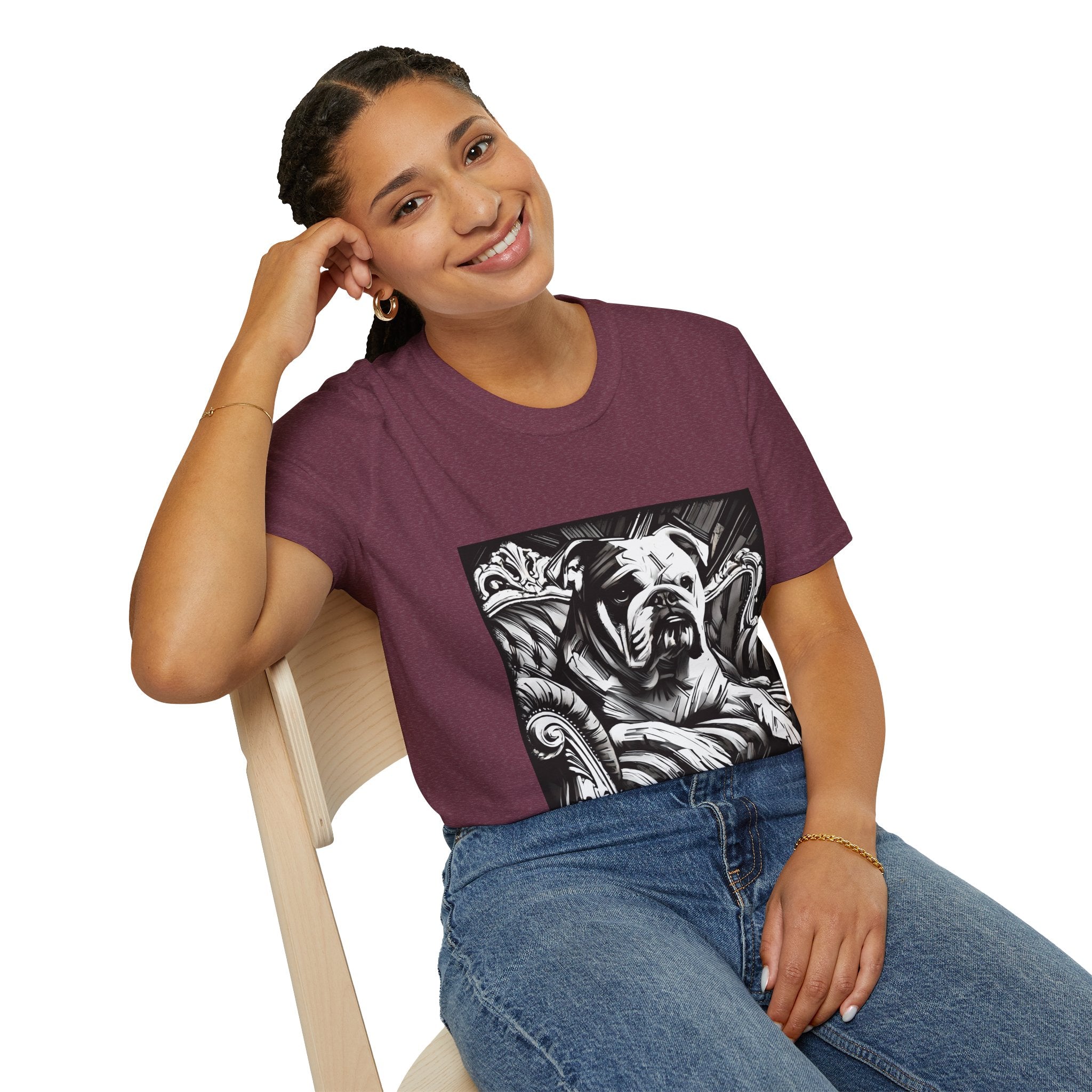 Bulldog B&W Bold | Unisex Dog T-Shirt