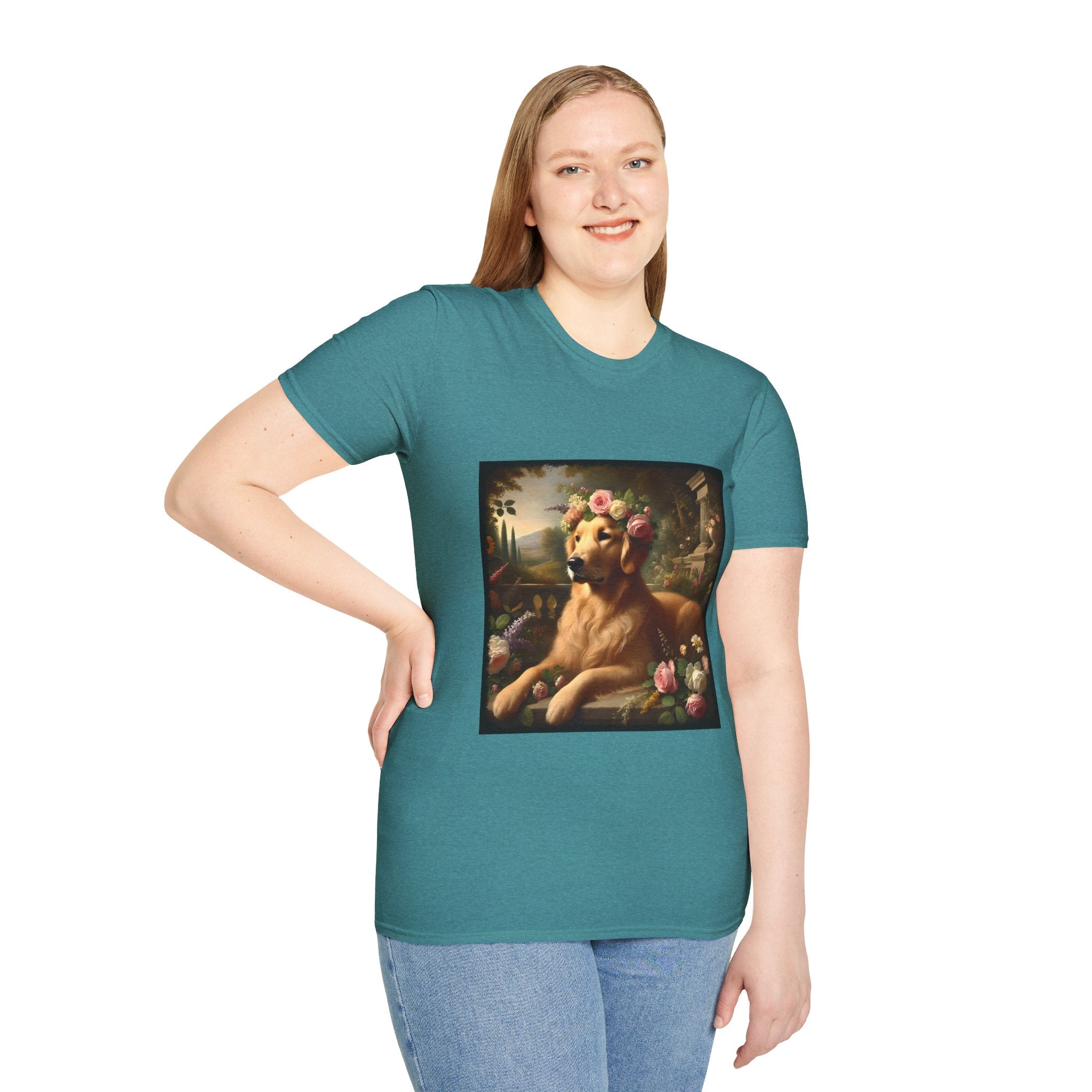 Golden Retriever Botanical Beauty | Unisex Dog T-Shirt