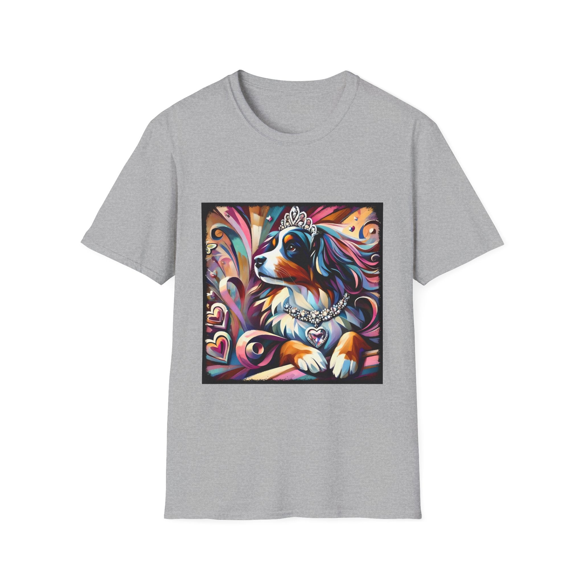 Bernese Mountain Dog Diamond Heart Swirl | Unisex Dog T-Shirt