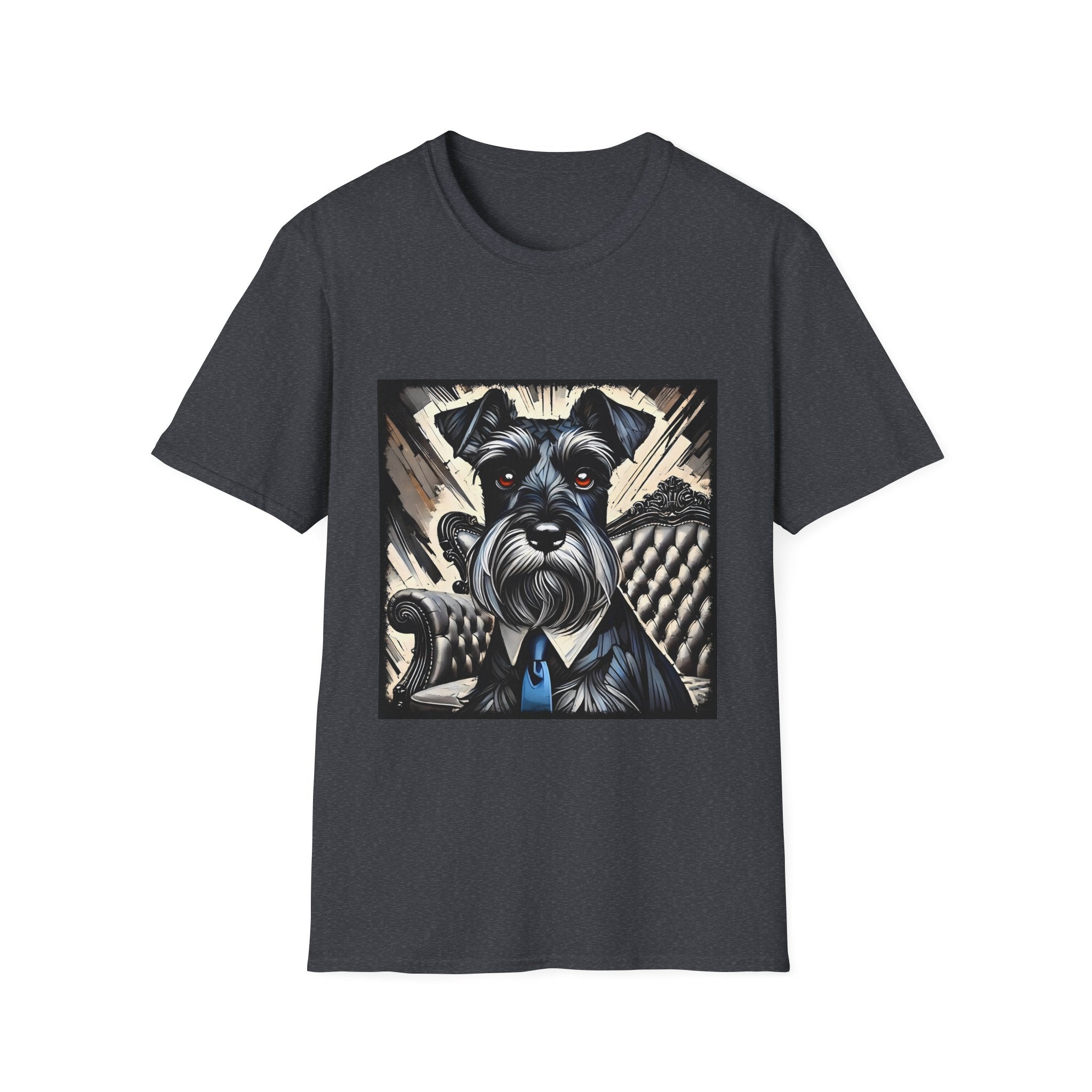 Schnauzer B&W Bold Eyes | Unisex Dog T-Shirt