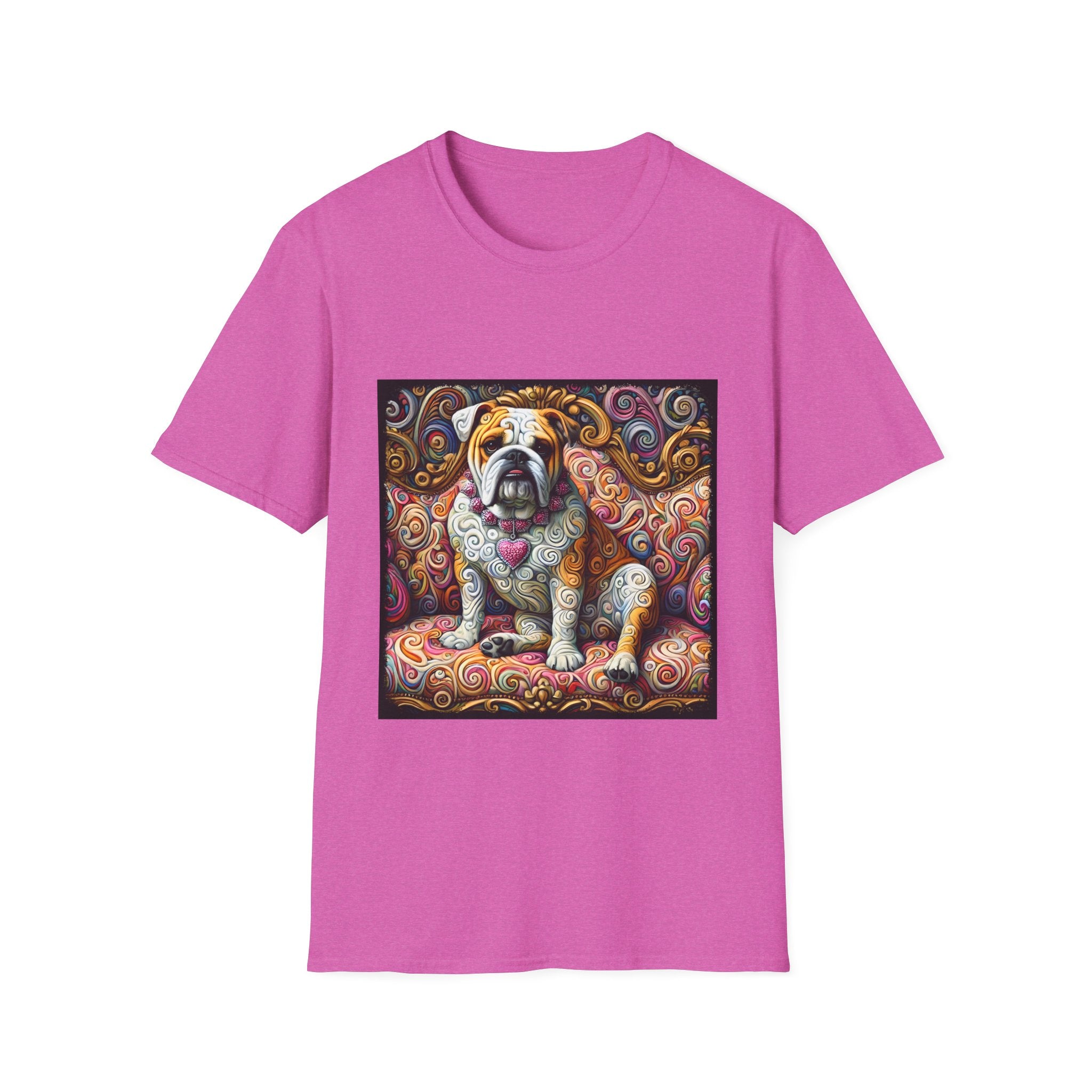 Bulldog Pink Diamond Swirl | Unisex Dog T-Shirt