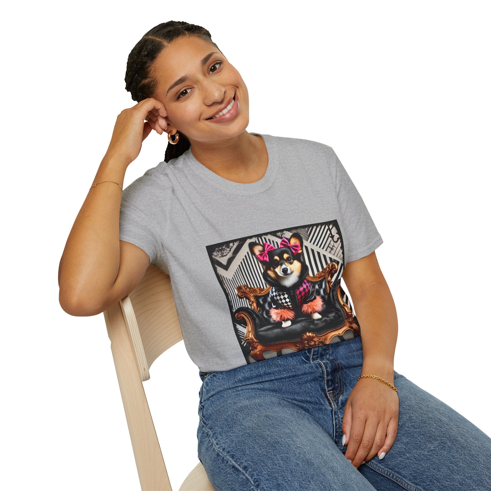 Pembroke Welsh Corgi Rock Chic | Unisex Dog T-Shirt
