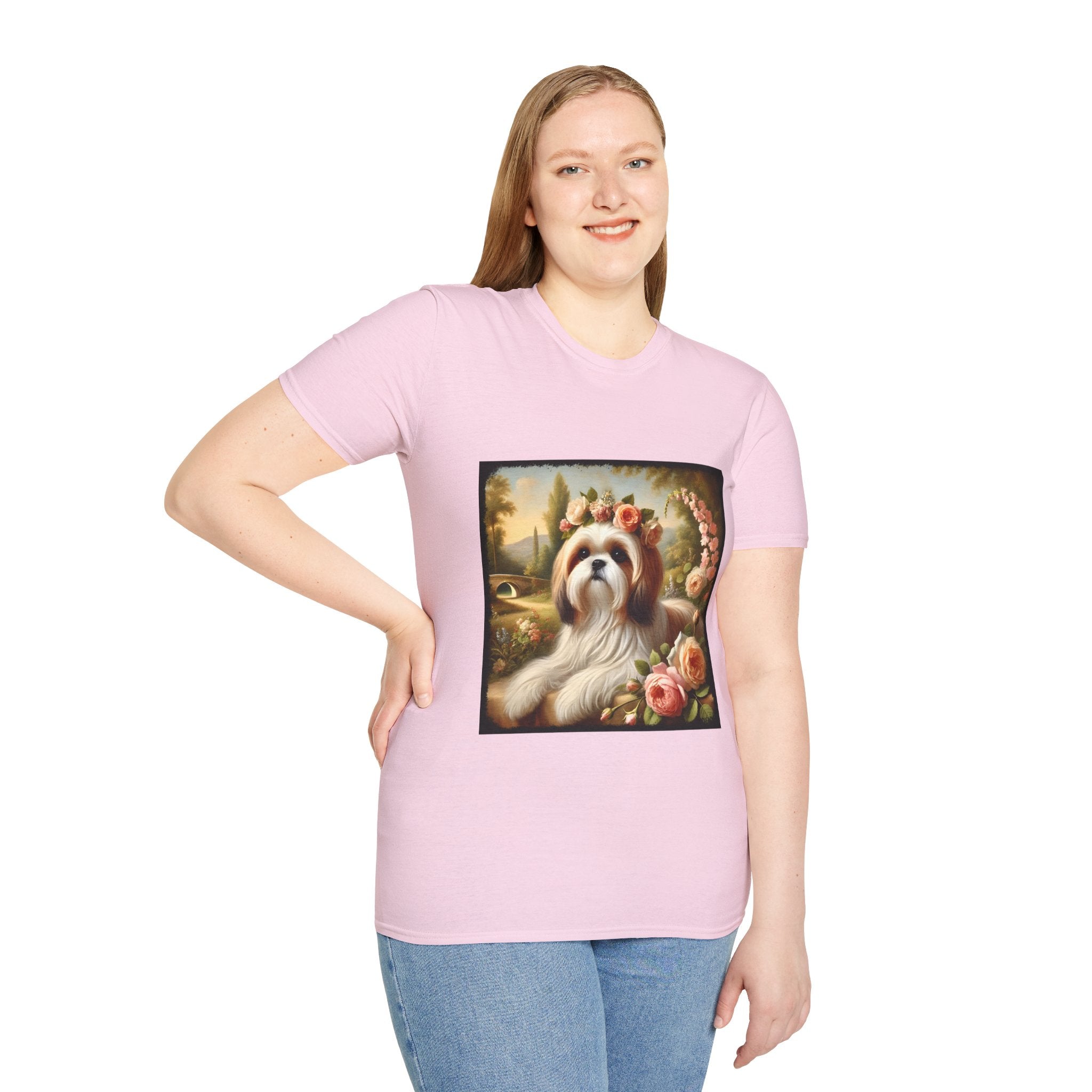 Shih Tzu Botanical Beauty | Unisex Dog T-Shirt