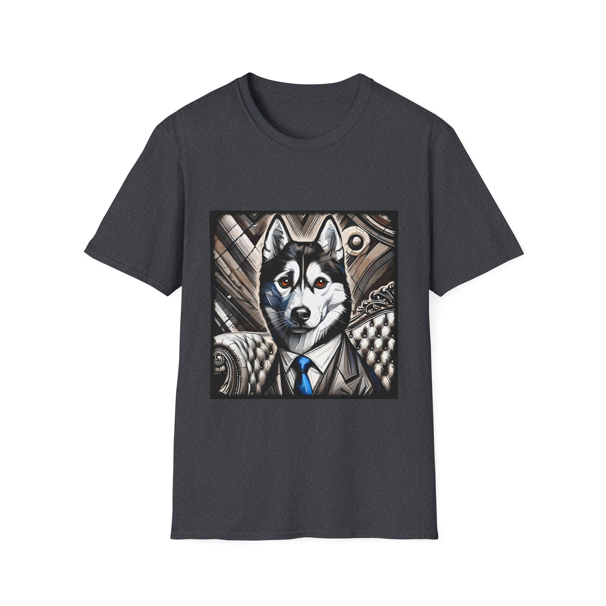 Siberian Husky B&W Bold Eyes | Unisex Dog T-Shirt