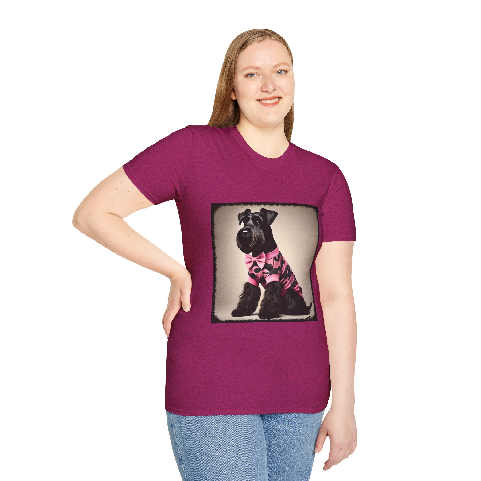 Schnauzer Pink Camo Cutie | Unisex Dog T-Shirt