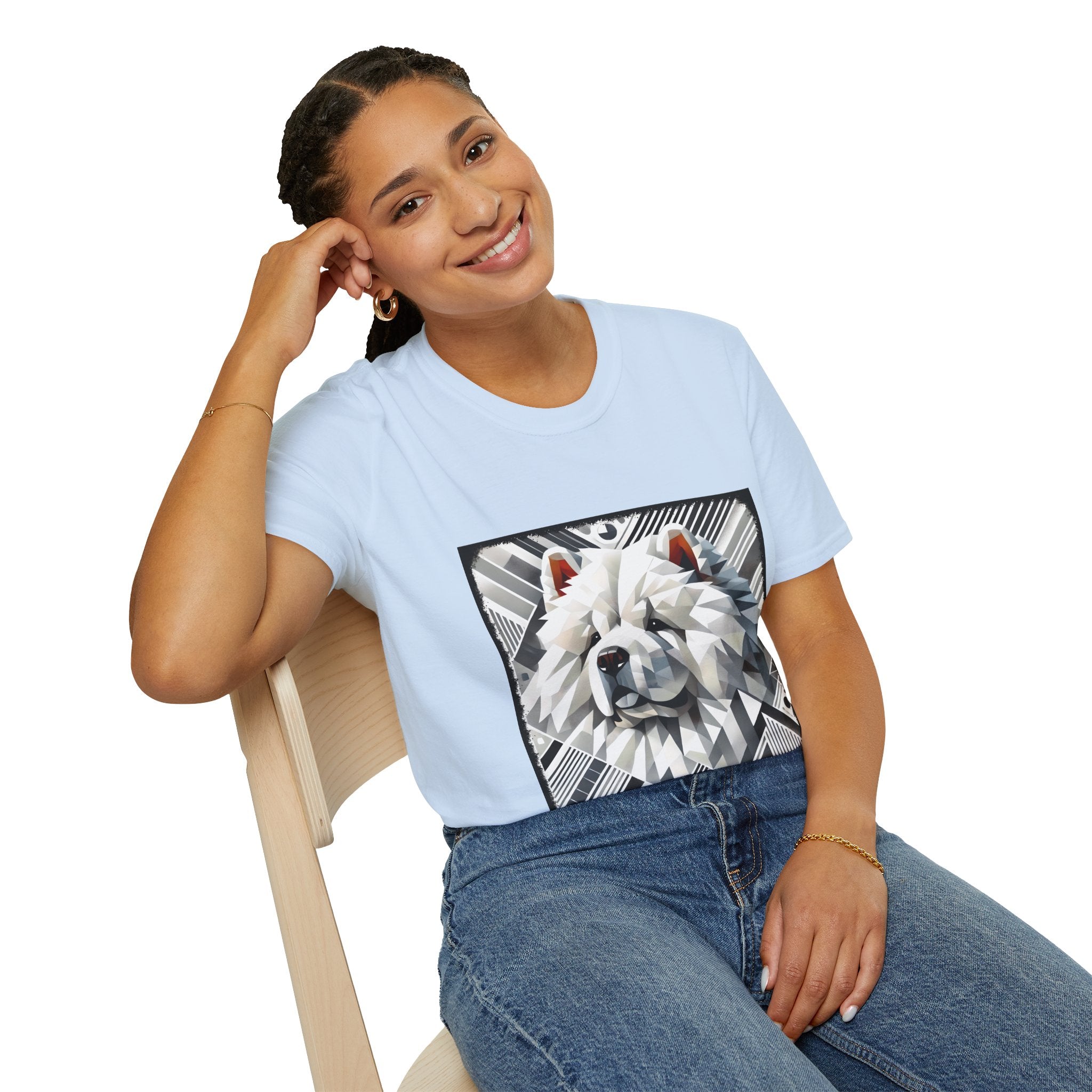 Chow Chow Snow Geometric | Unisex Dog T-Shirt