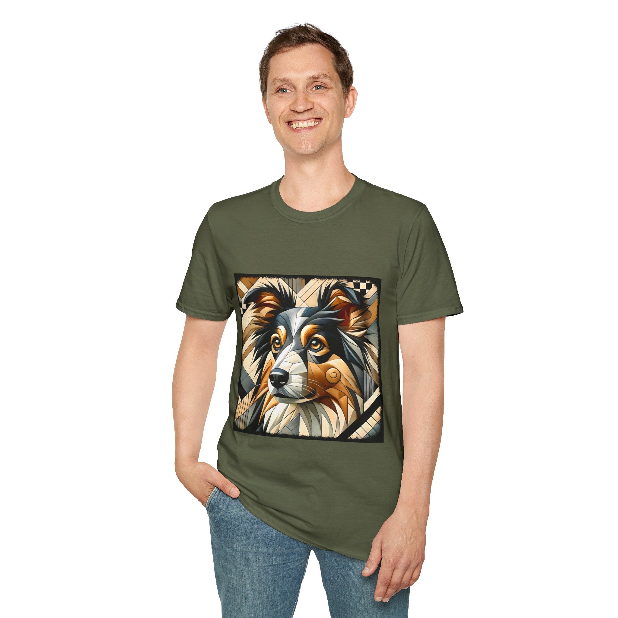 Miniature American Shepherd Geometric | Unisex Dog T-Shirt