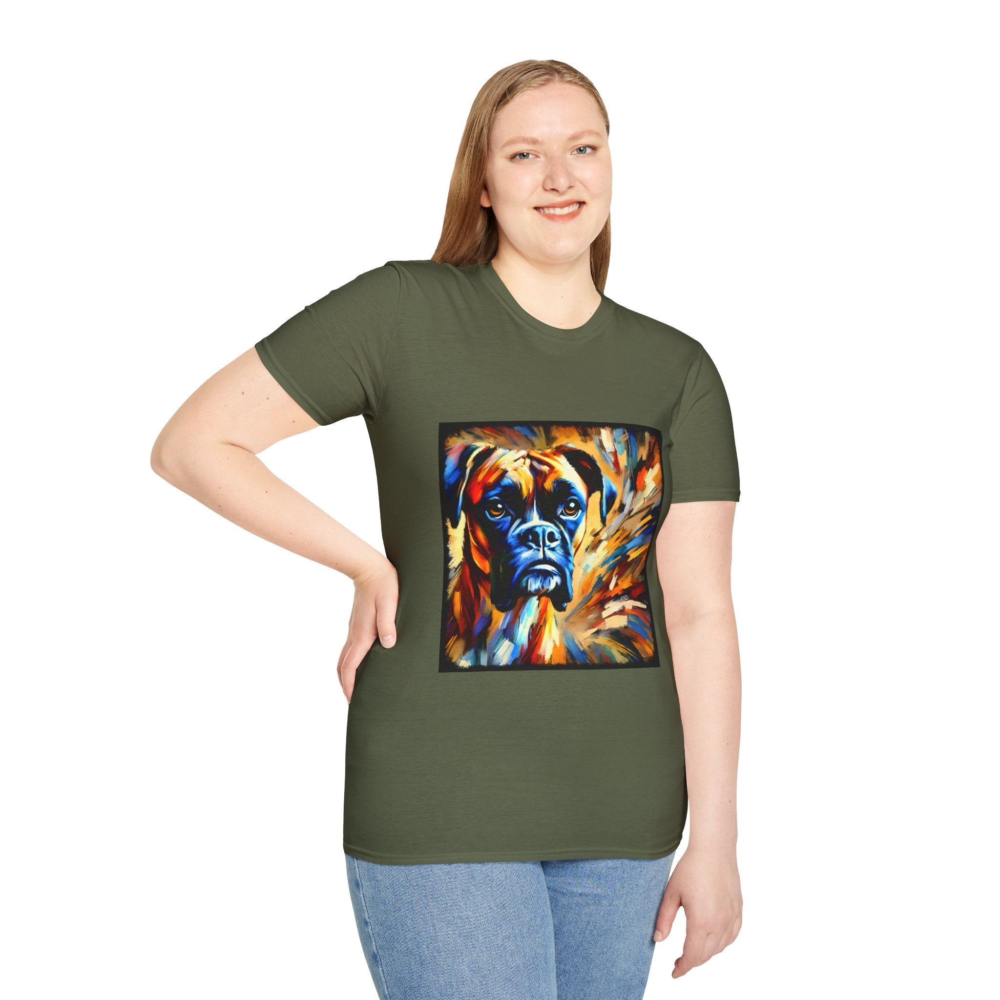 Boxer Sunburst Swirl  | Unisex Dog T-Shirt