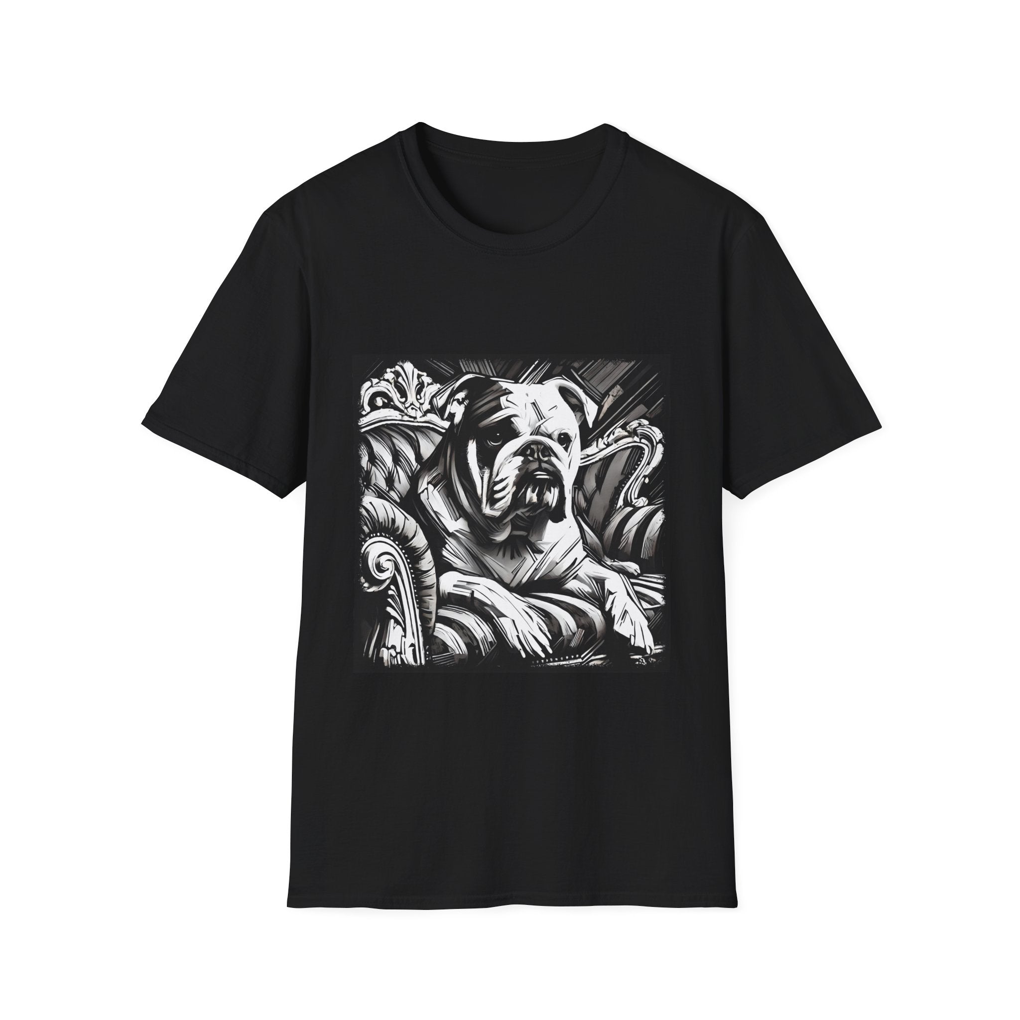 Bulldog B&W Bold | Unisex Dog T-Shirt