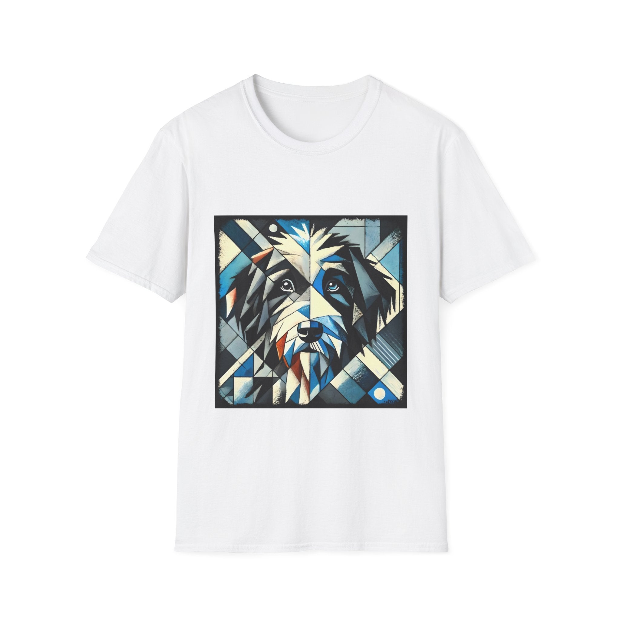 Bernedoodle Blue Geometric | Unisex Dog T-Shirt