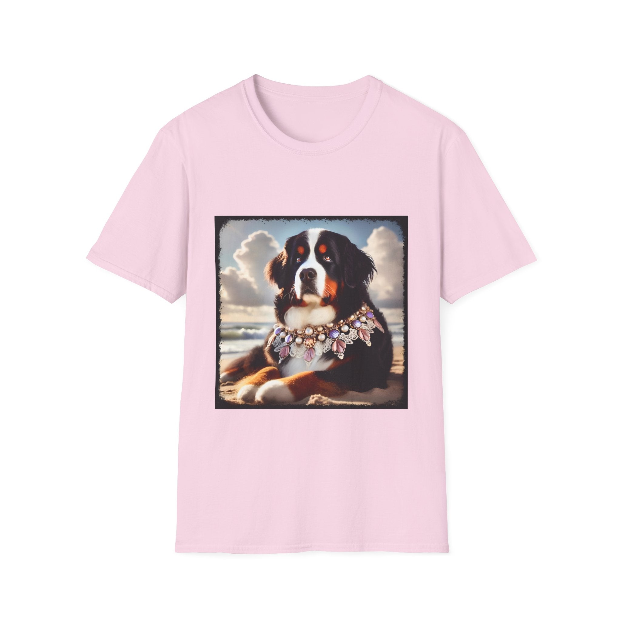 Bernese Mountain Dog Beach Belle | Unisex Dog T-Shirt