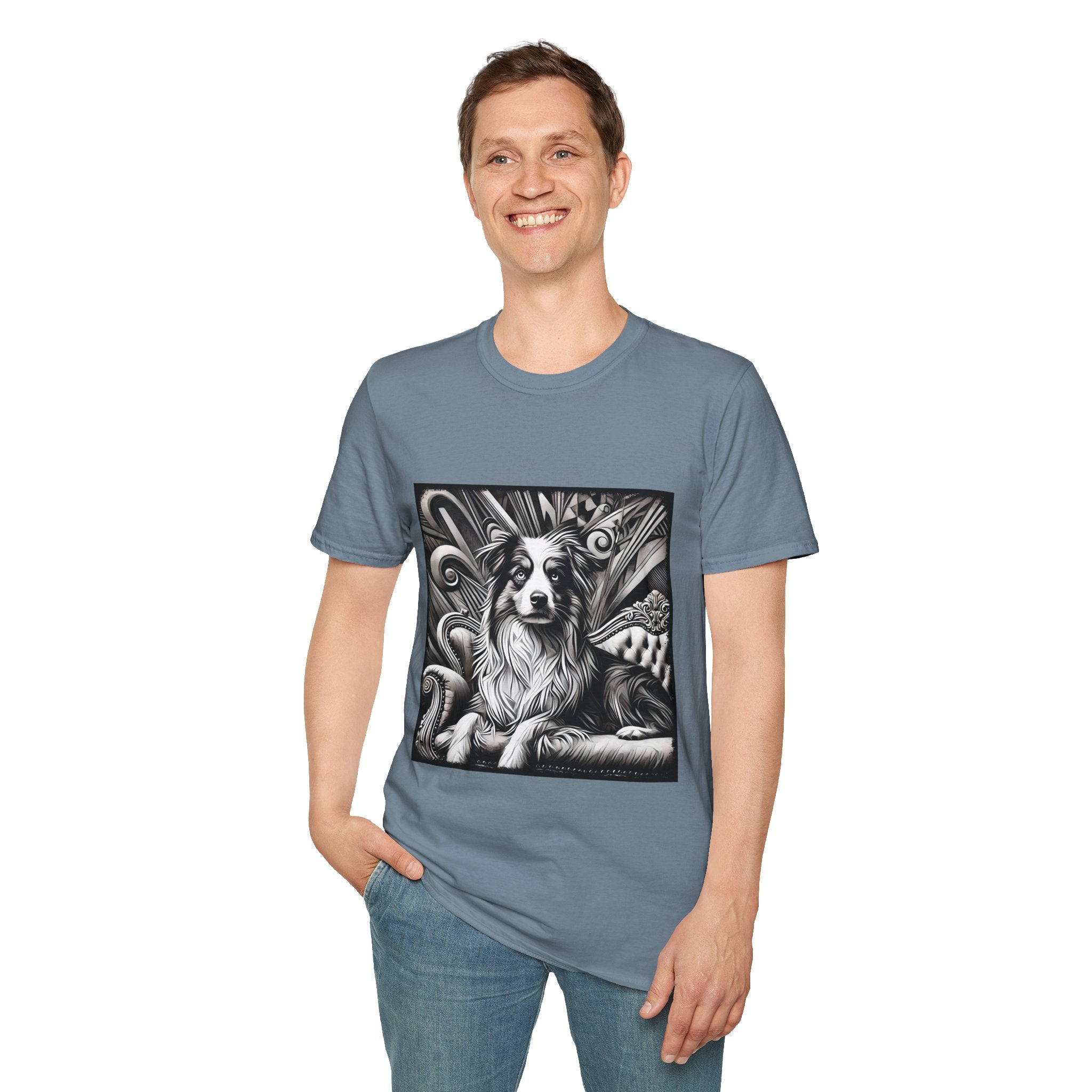 Australian Shepherd B&W Bold | Unisex Dog T-Shirt