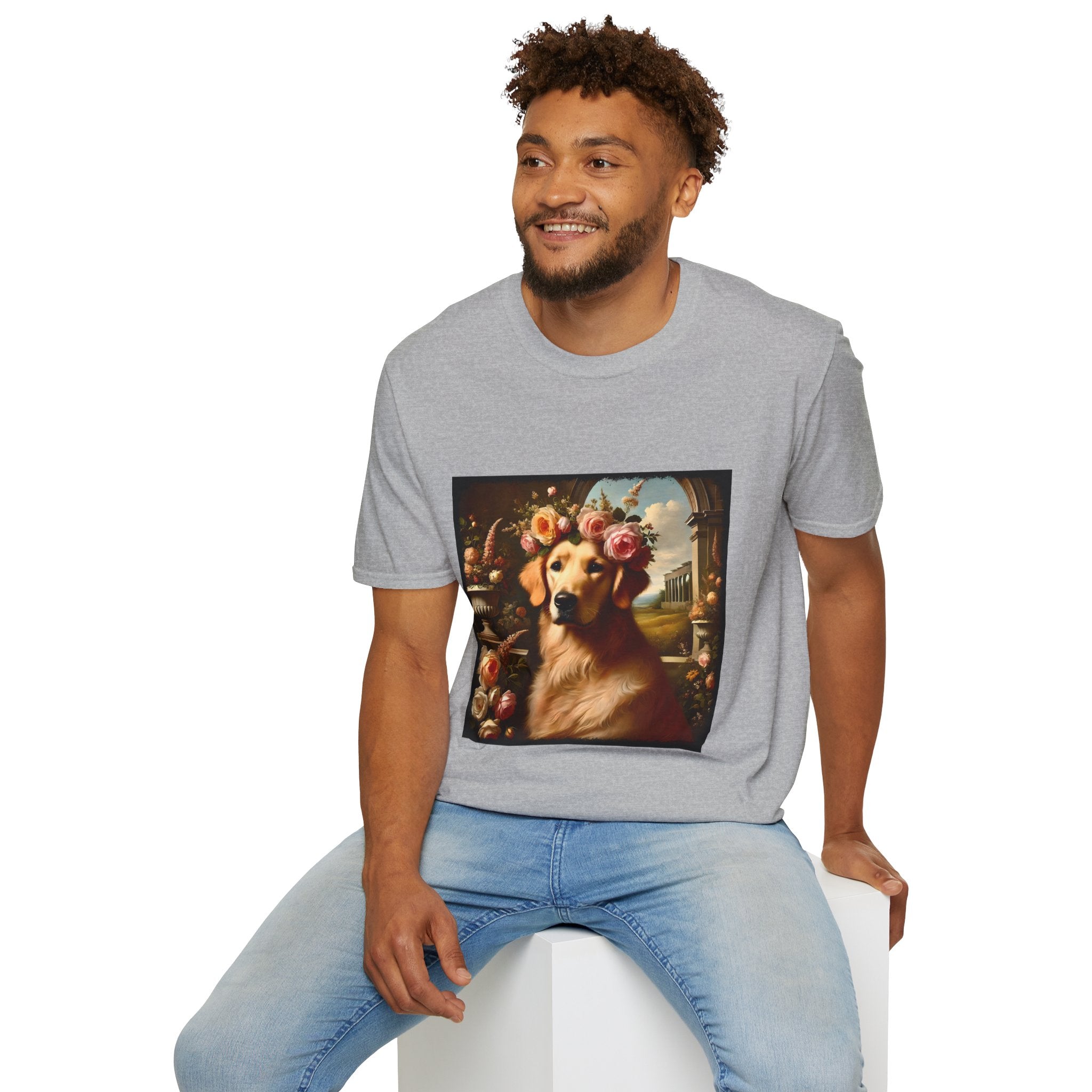 Golden Retriever Garden Bliss | Unisex Dog T-Shirt