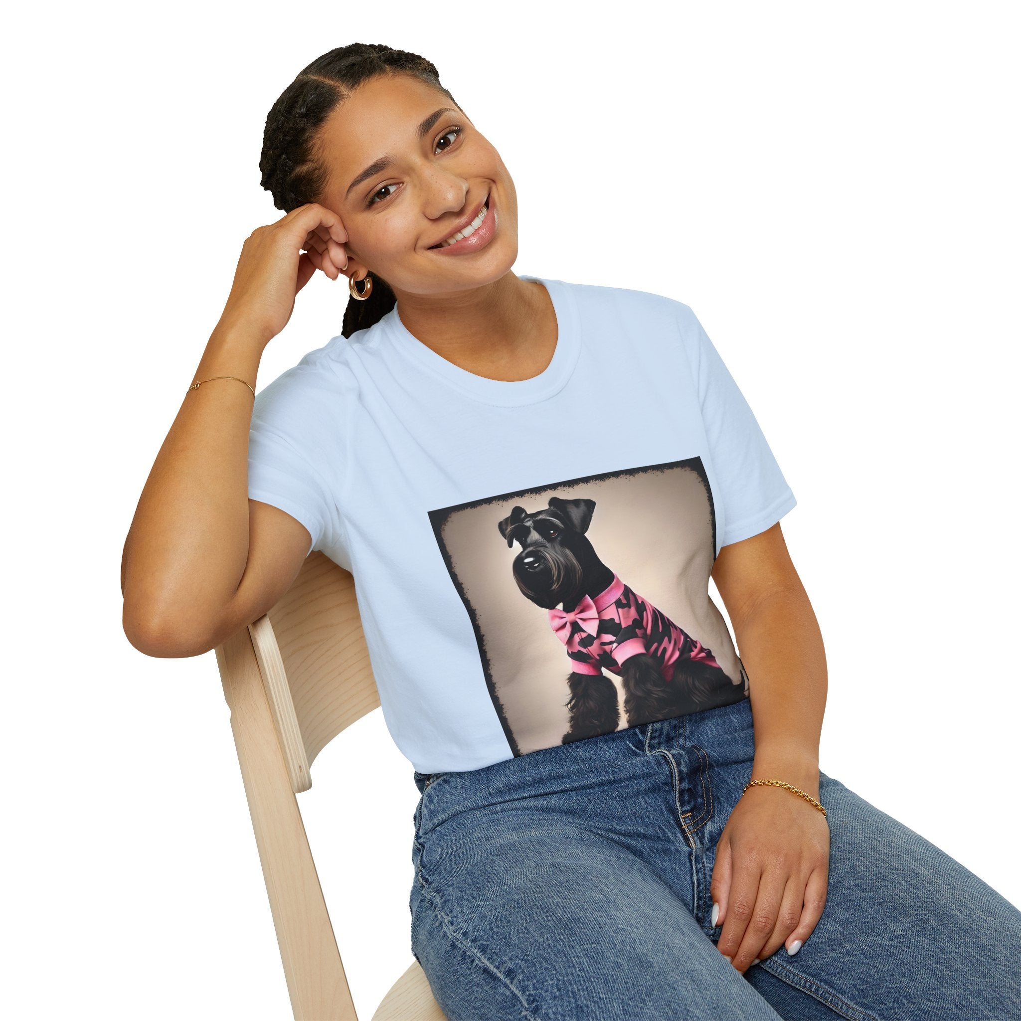Schnauzer Pink Camo Cutie | Unisex Dog T-Shirt