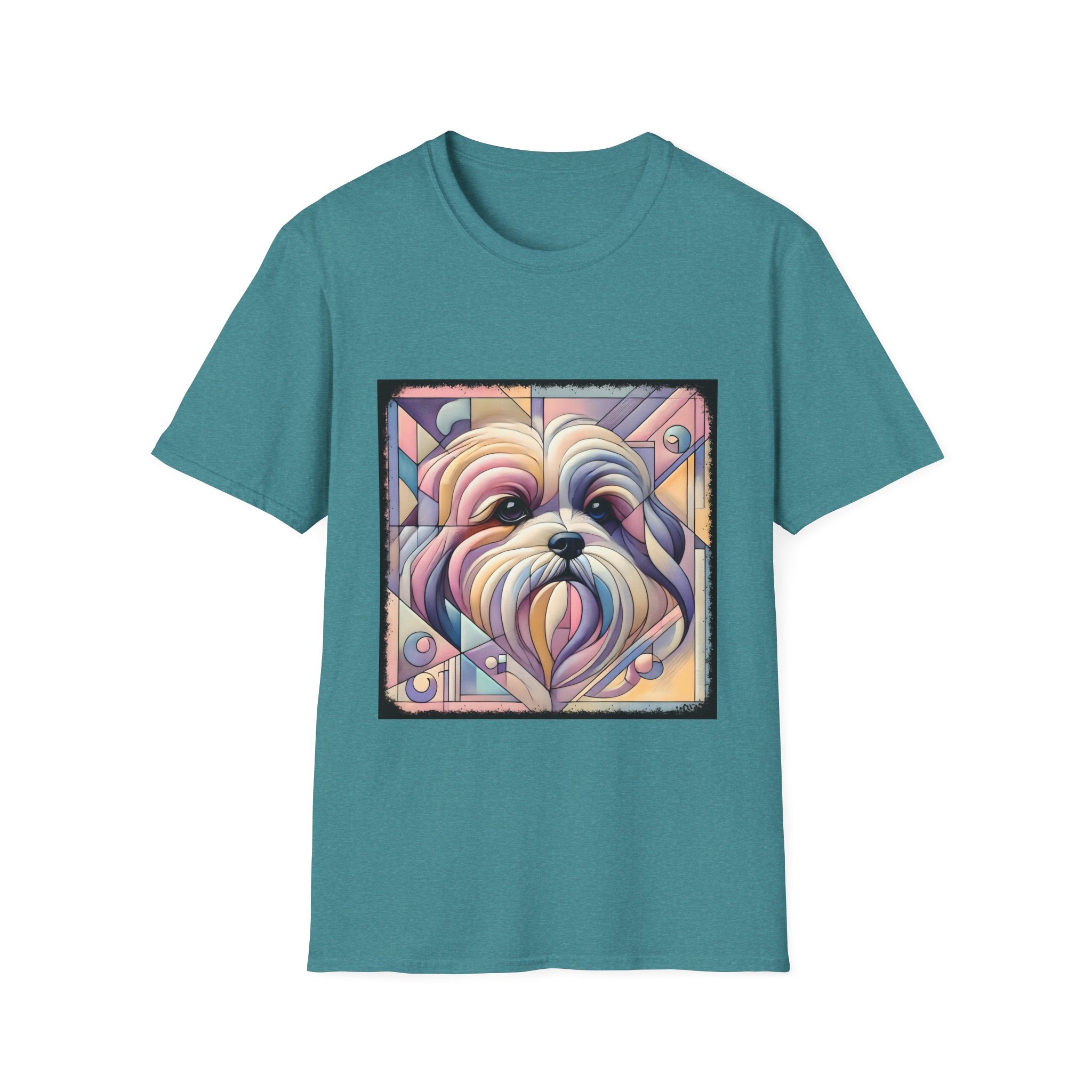 Lhasa Apso Pastel Geometric | Unisex Dog T-Shirt