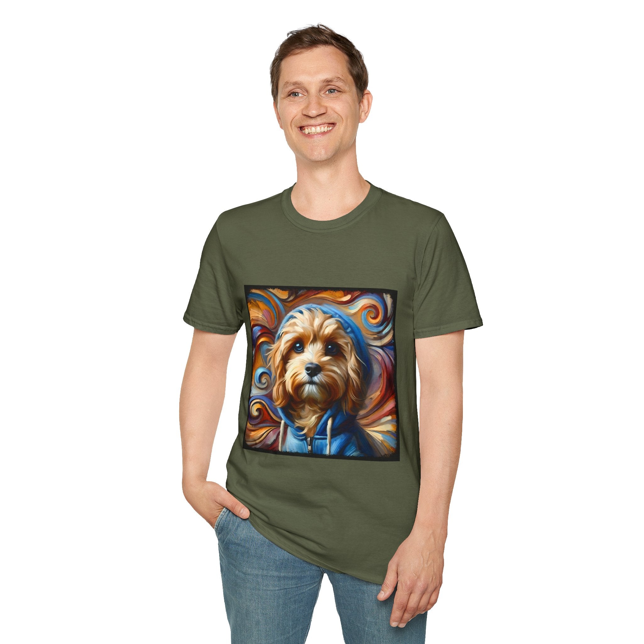 Cavapoo Blue Hoodie Swirl | Unisex Dog T-Shirt