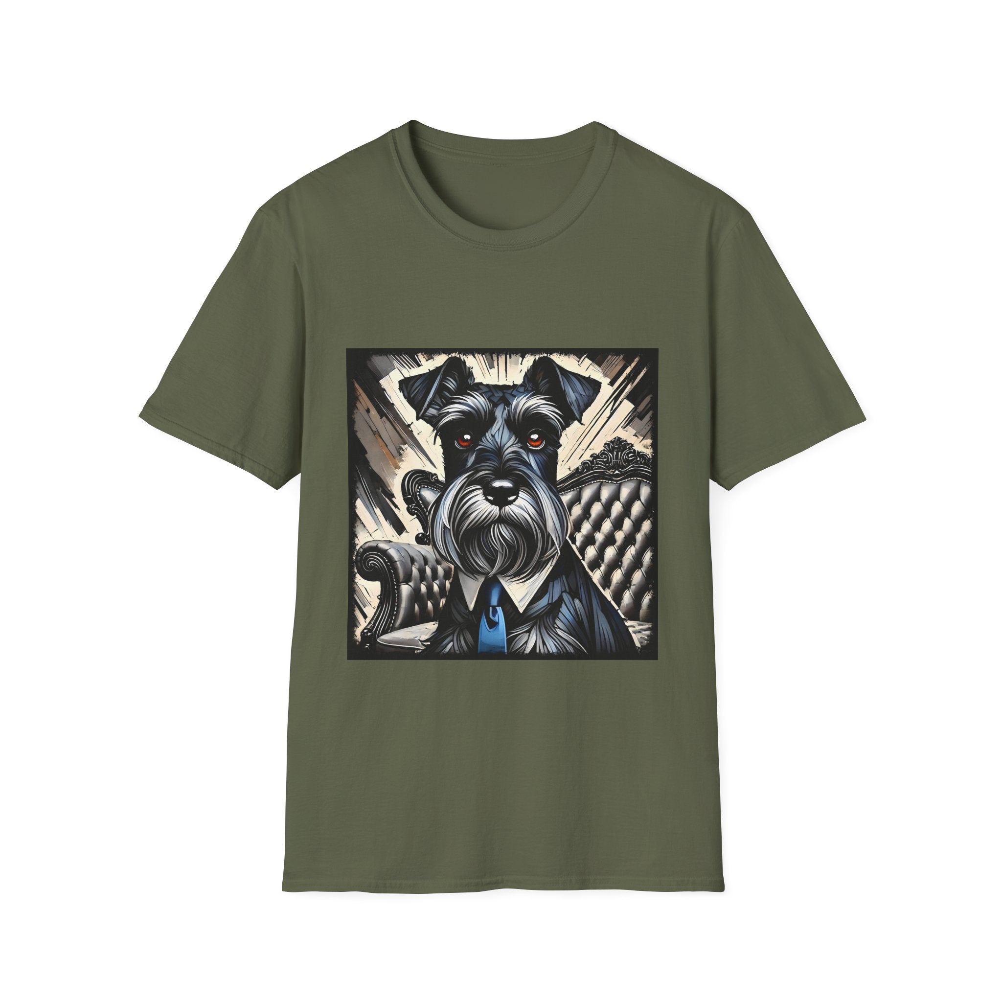 Schnauzer B&W Bold Eyes | Unisex Dog T-Shirt