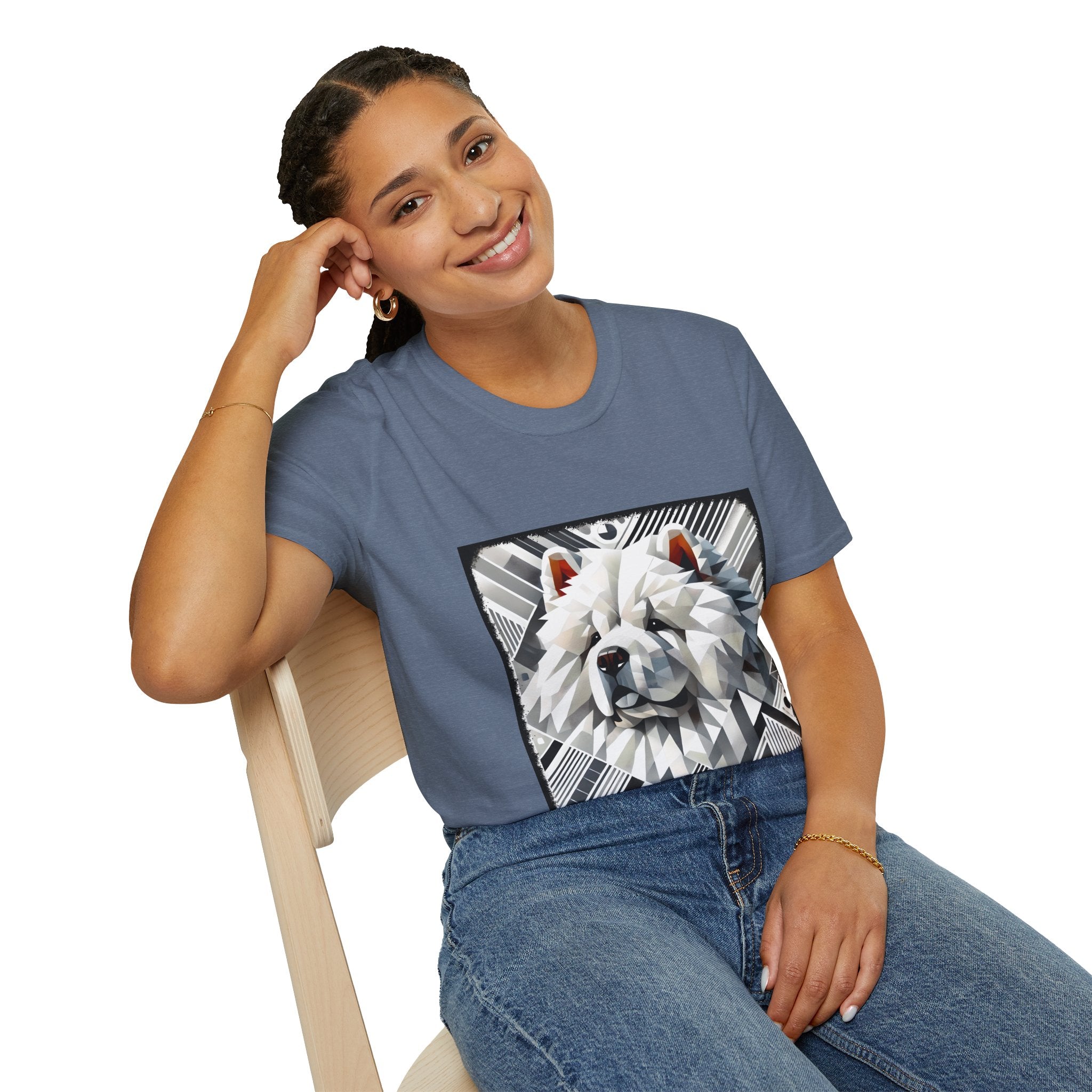 Chow Chow Snow Geometric | Unisex Dog T-Shirt