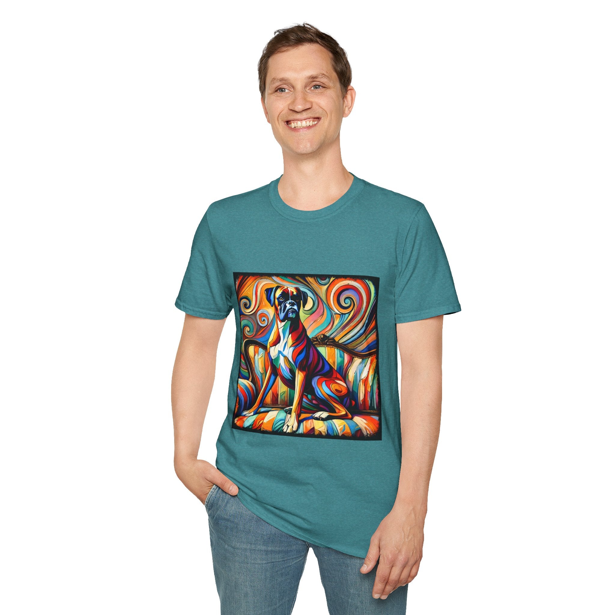 Boxer Mutilcolor Swirl | Unisex Dog T-Shirt
