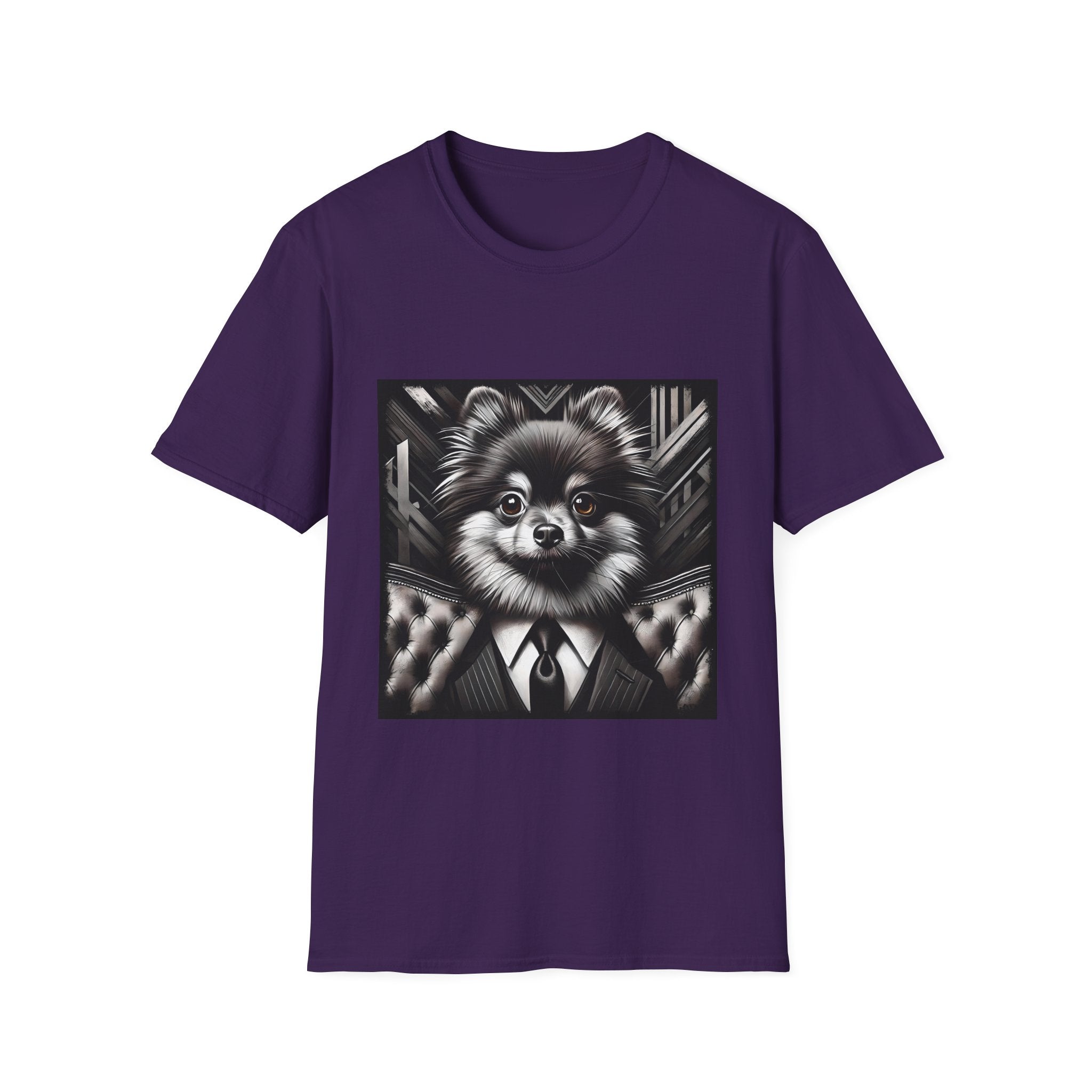 Pomeranian B&W Bold Eyes | Unisex Dog T-Shirt