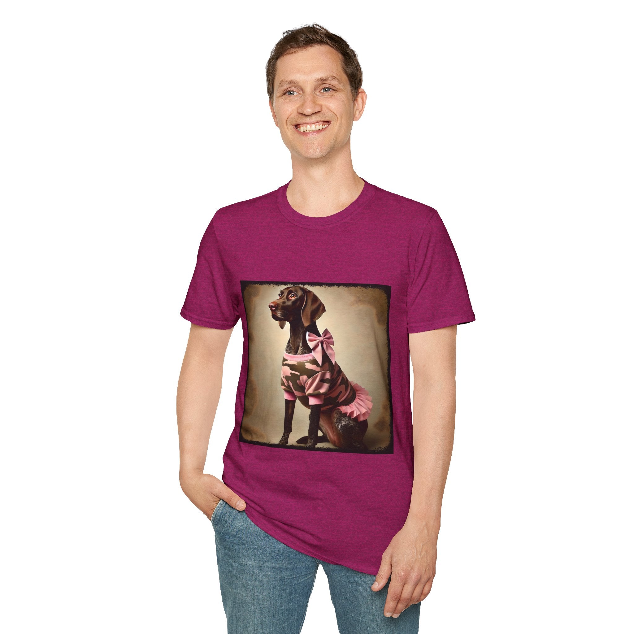 German Shorthaired Pointer Pink Camo Cutie | Unisex Dog T-Shirt