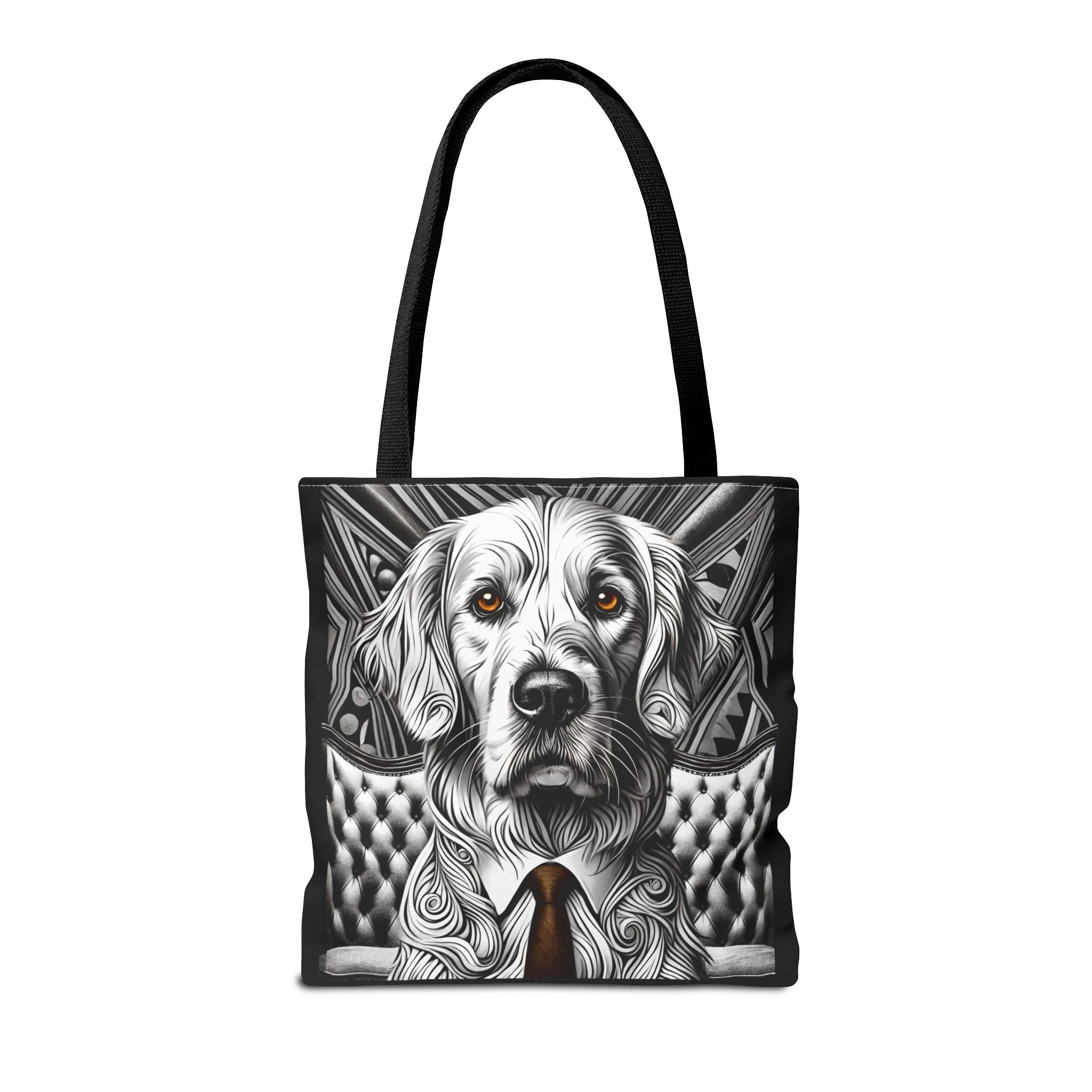 Golden Retriever B&W Bold Eyes | Dog Themed Tote Bag