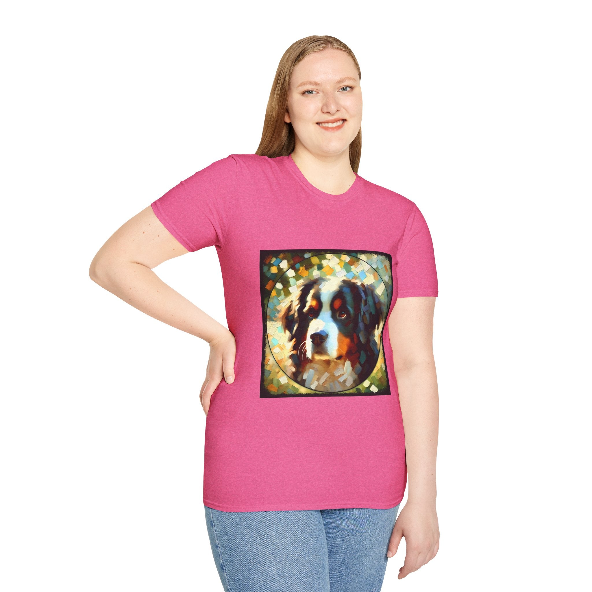 Bernese Mountain Dog Pixel Classic | Unisex Dog T-Shirt