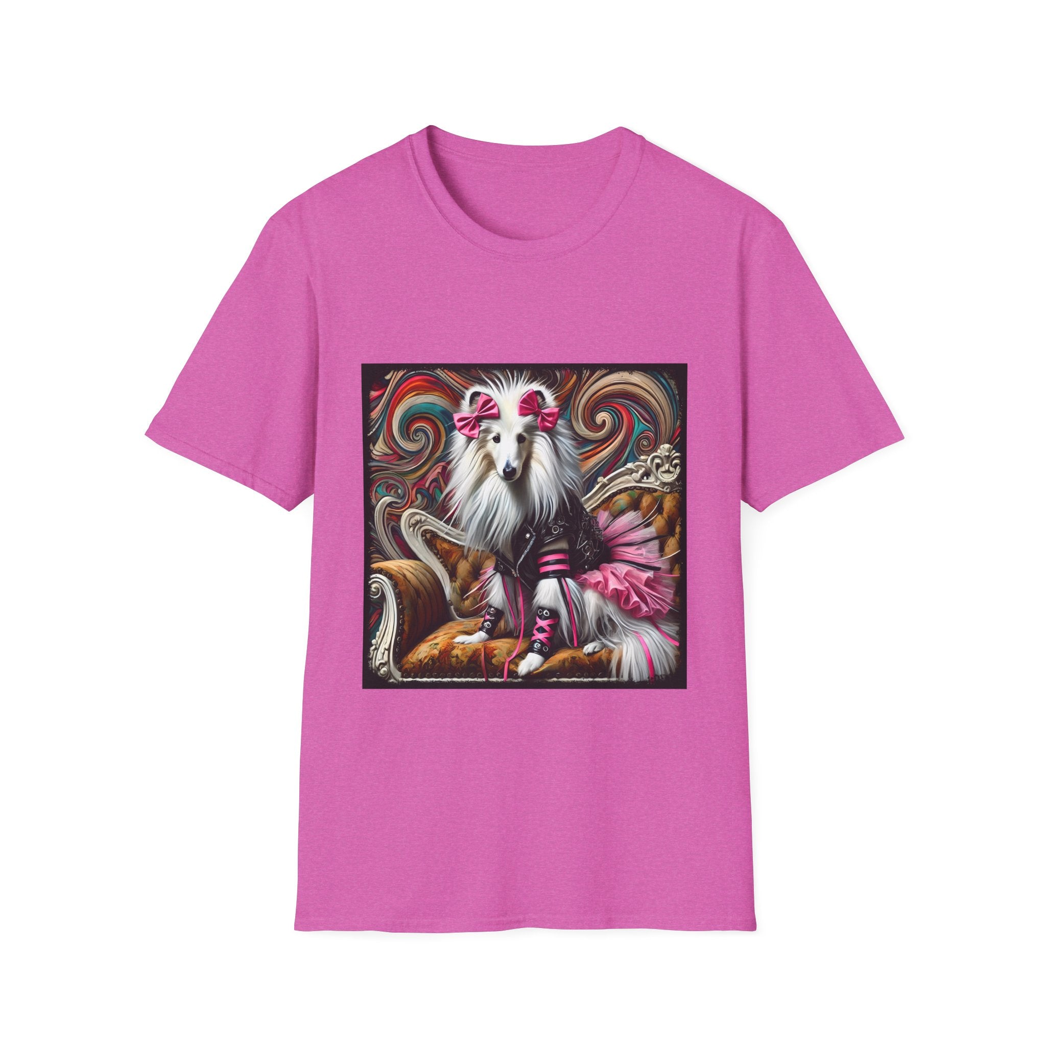 Collie Pink Rocker | Unisex Dog T-Shirt