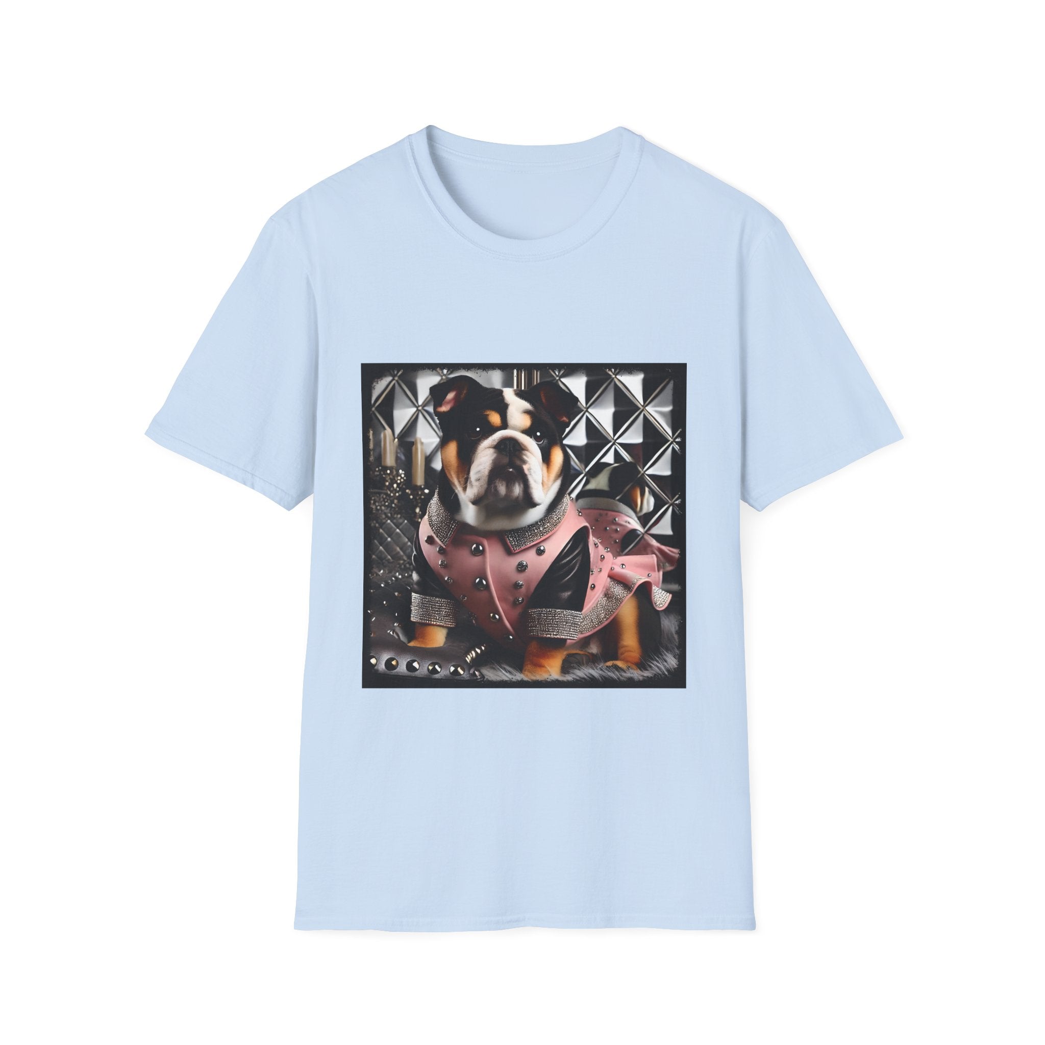 Bulldog Pink Rocker | Unisex Dog T-Shirt