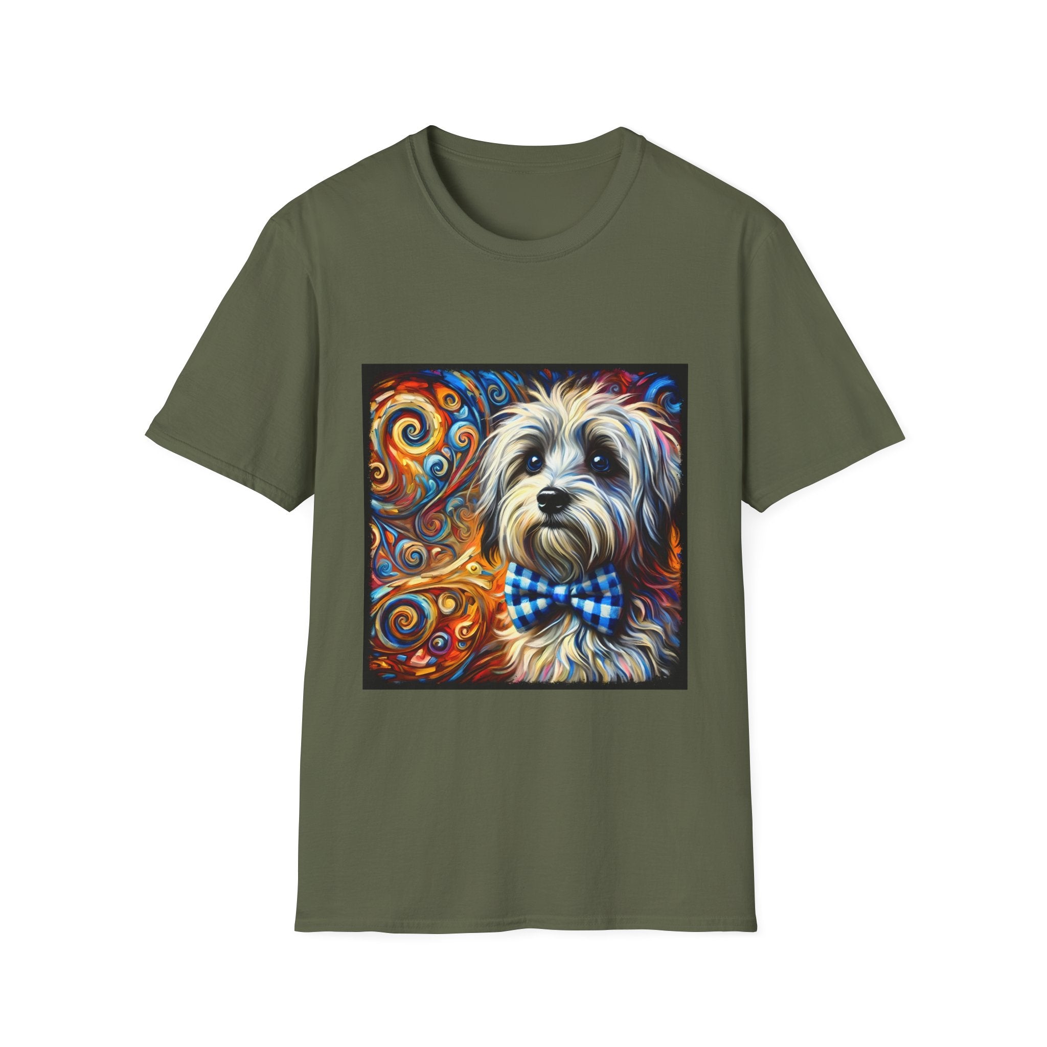 Havanese Bowtie Swirl |  Unisex Dog T-Shirt