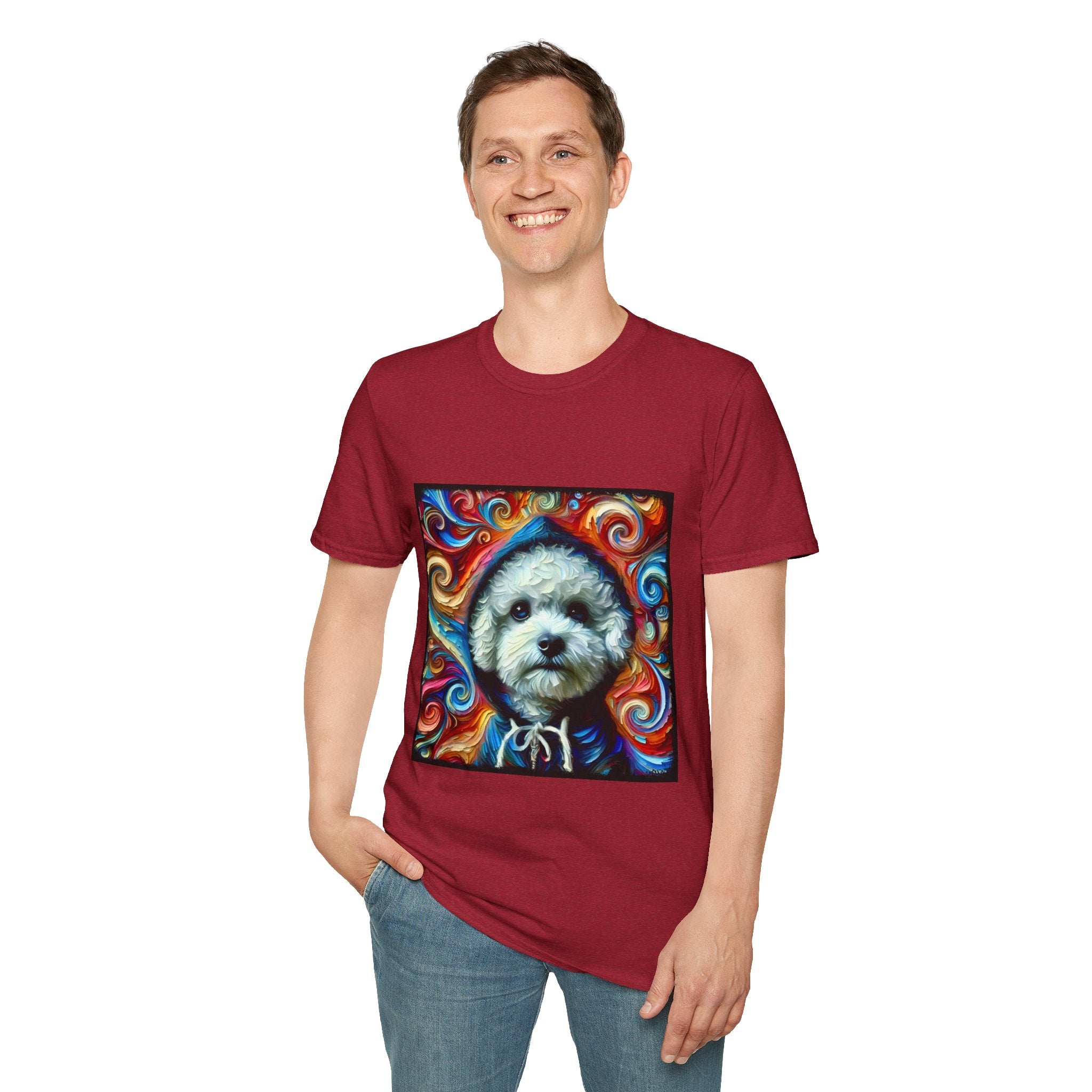 Bichon Frise Street Swirl | Unisex Dog T-Shirt