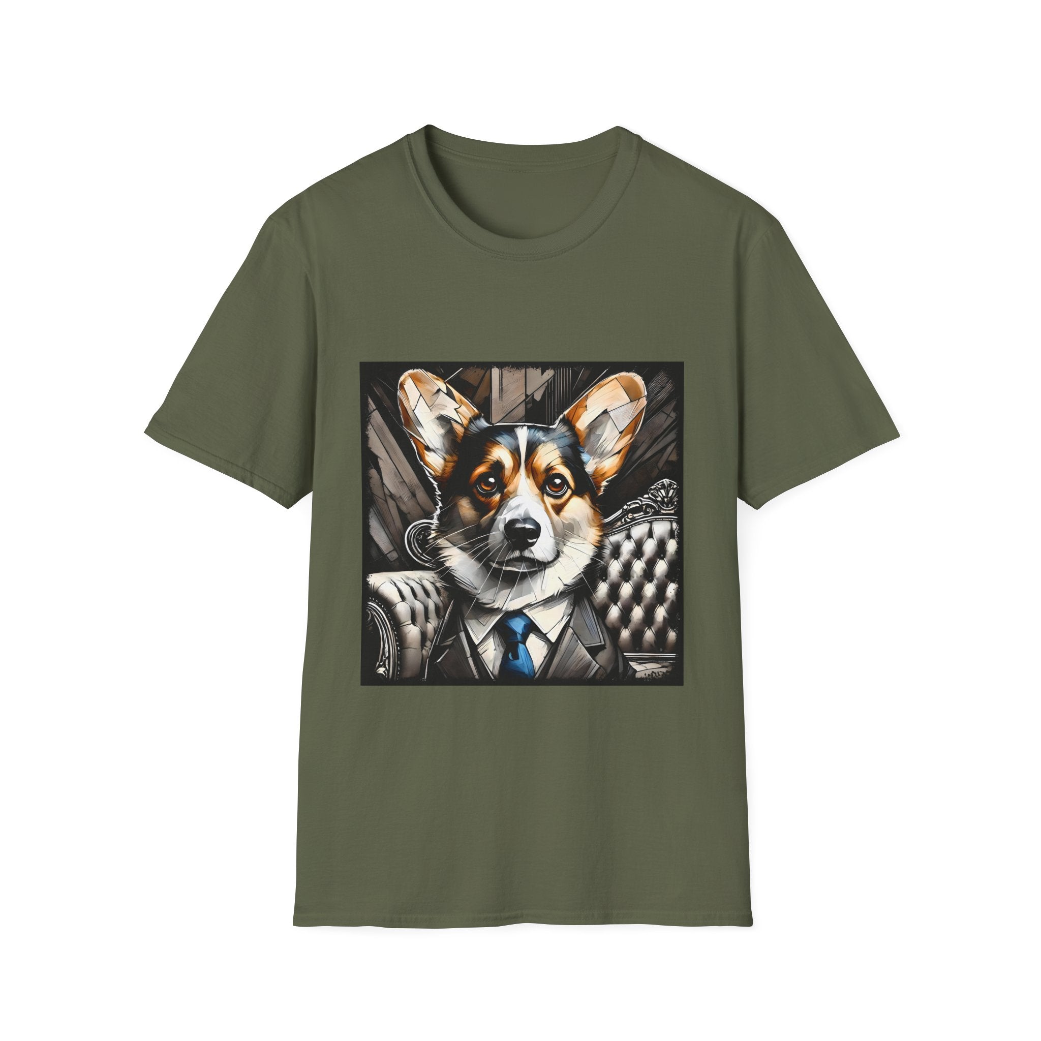 Pembroke Welsh Corgi B&W Bold Eyes | Unisex Dog T-Shirt