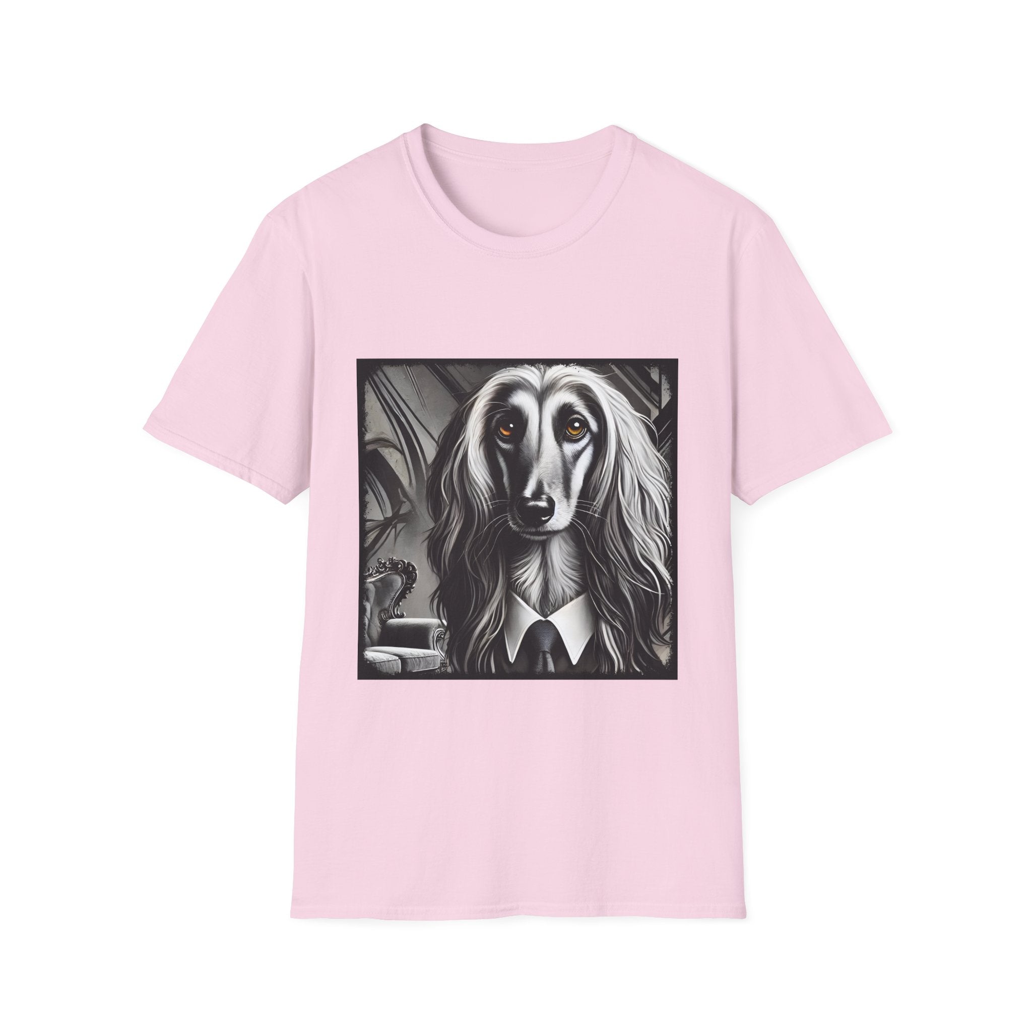 Afghan Hound B&W Bold Eyes | Unisex Dog T-Shirt