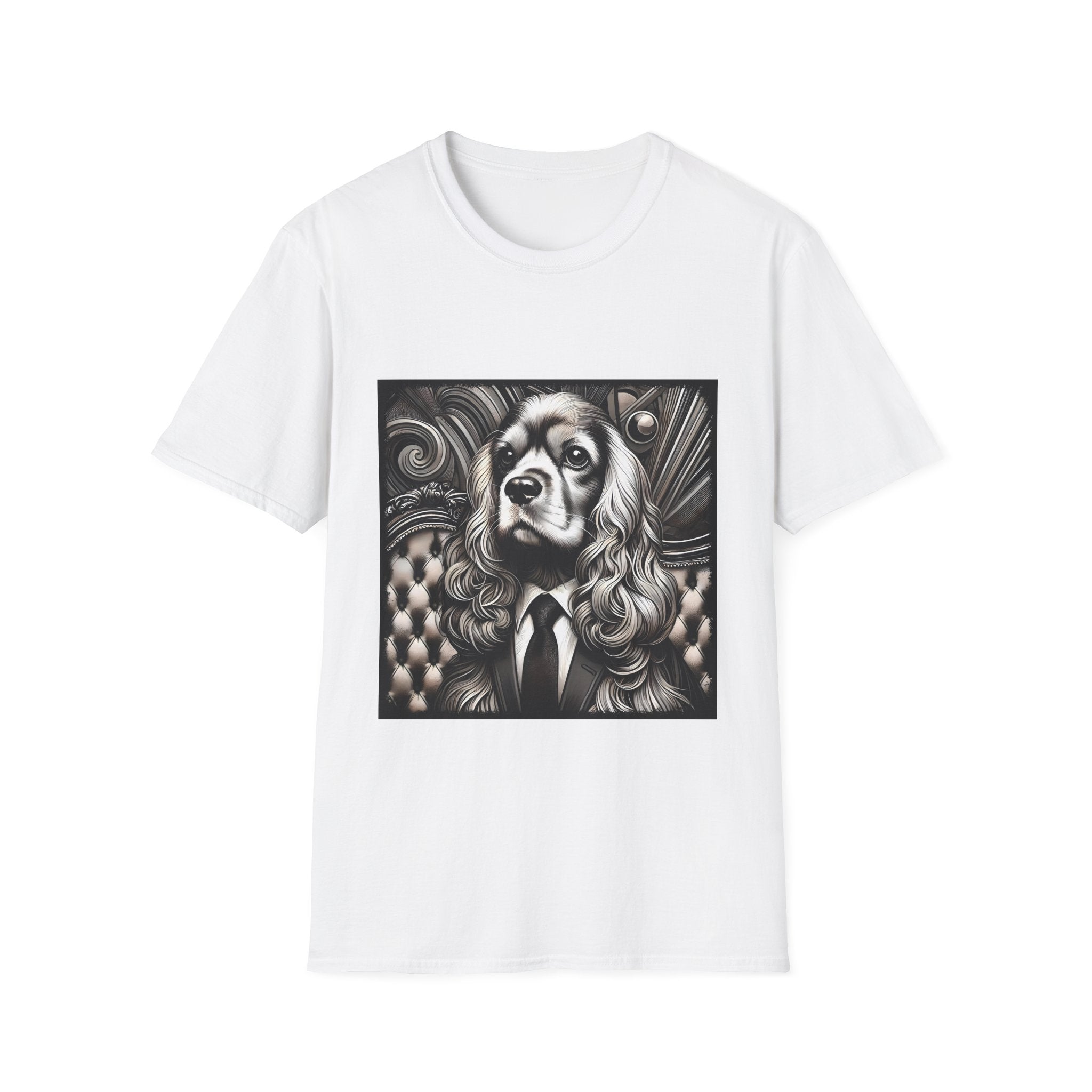 Cocker Spaniel B&W Gentleman | Unisex Dog T-Shirt