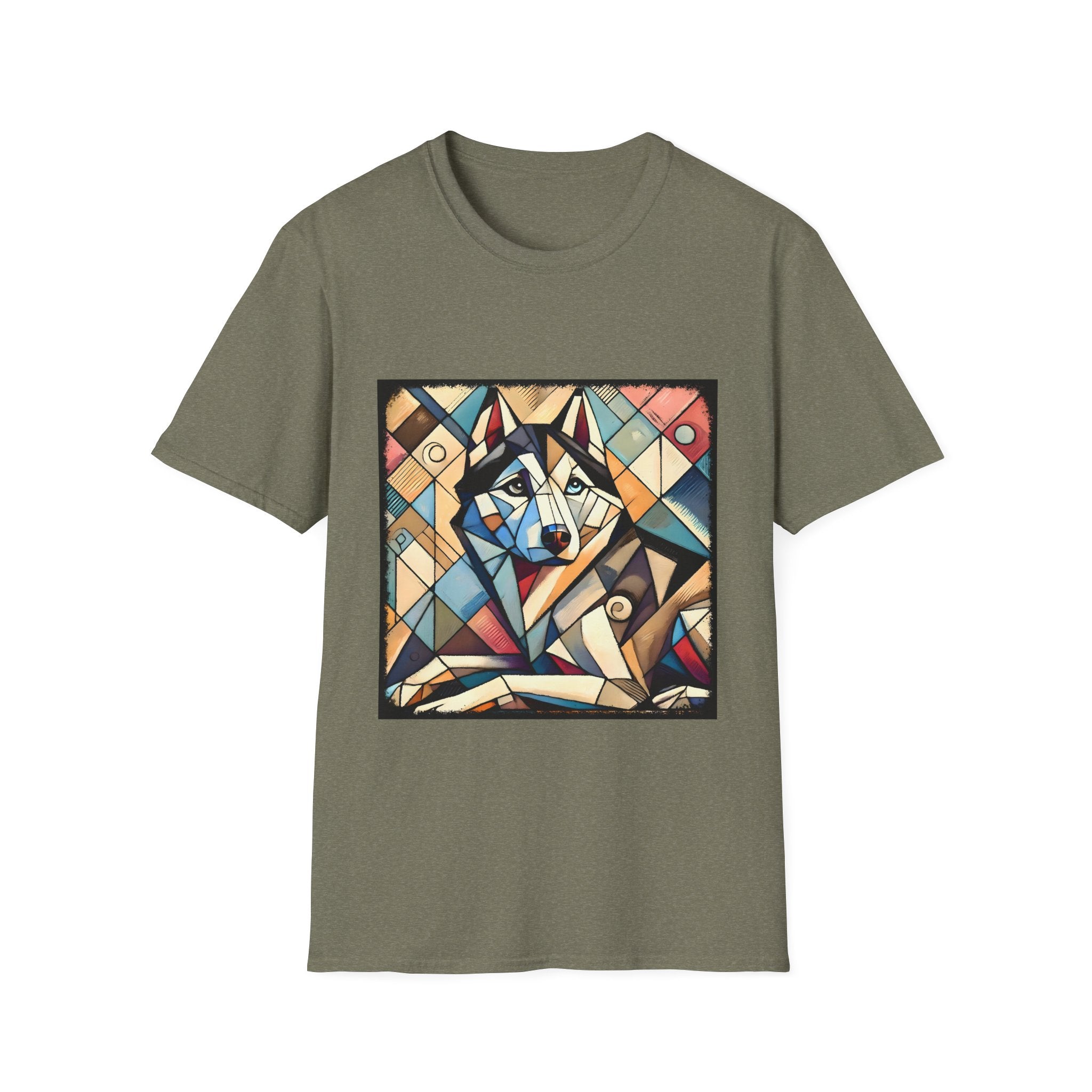 Siberian Husky Glass Geometric | Unisex Dog T-Shirt
