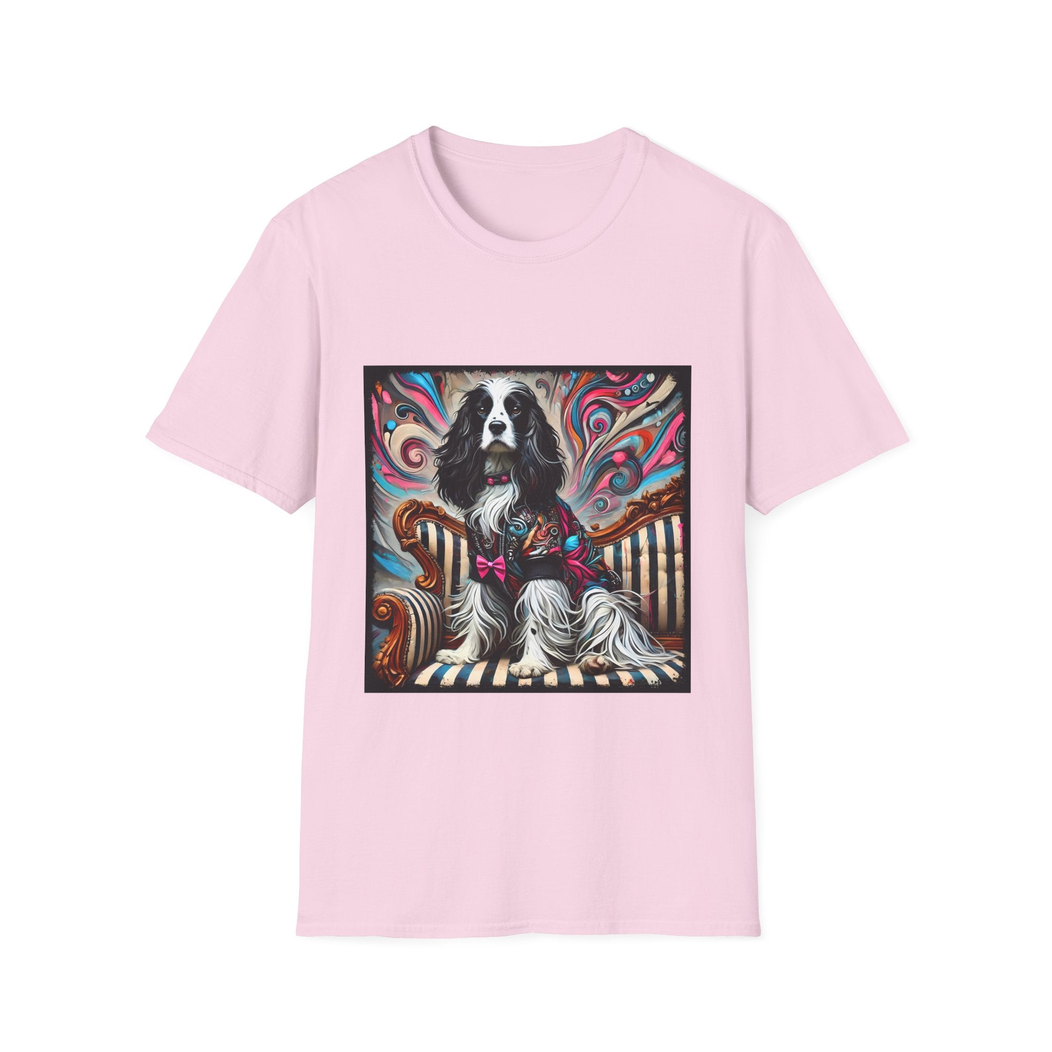 English Springer Spaniel Pink Rocker | Unisex Dog T-Shirt