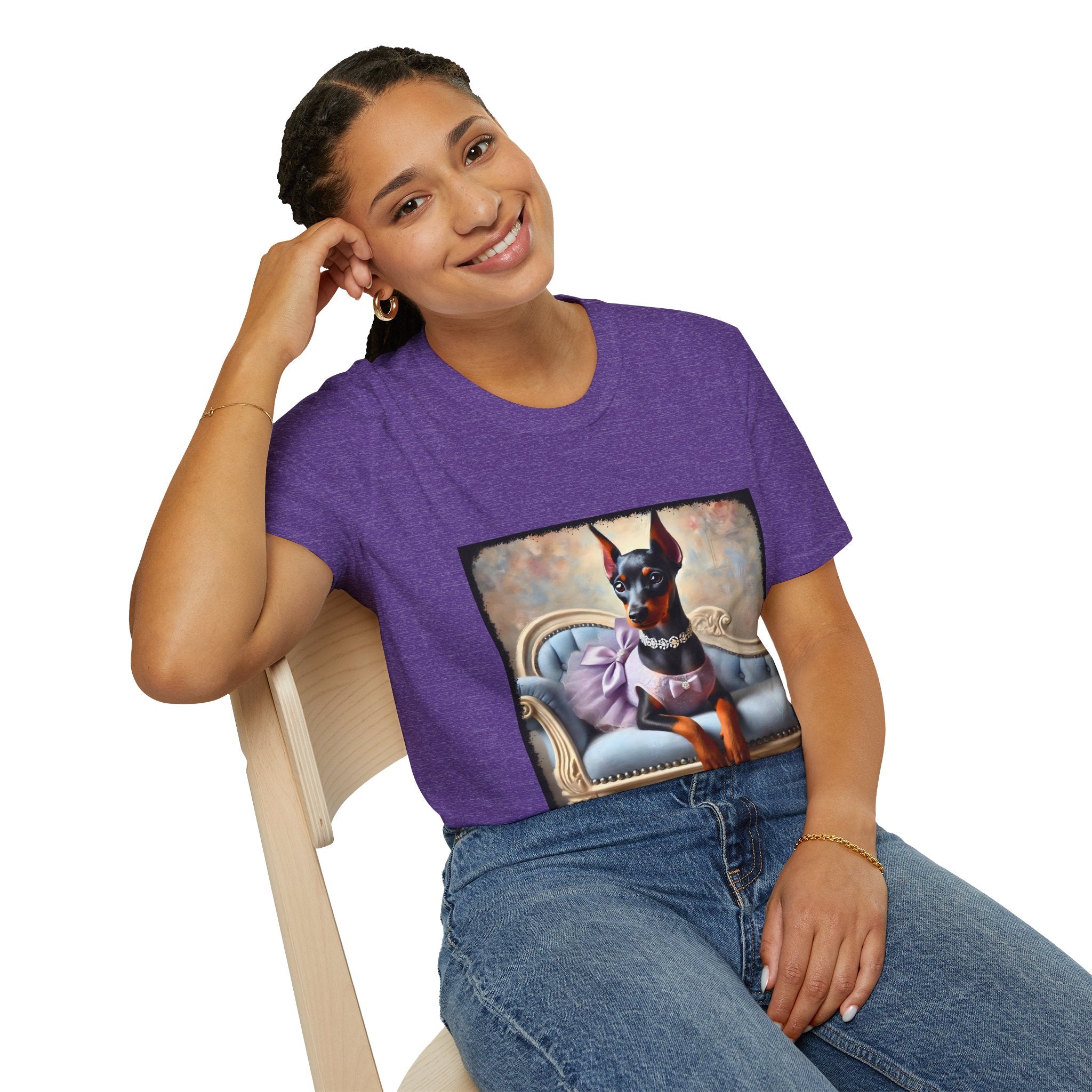 Doberman Pinscher Purple Princess Classic | Unisex Dog T-Shirt