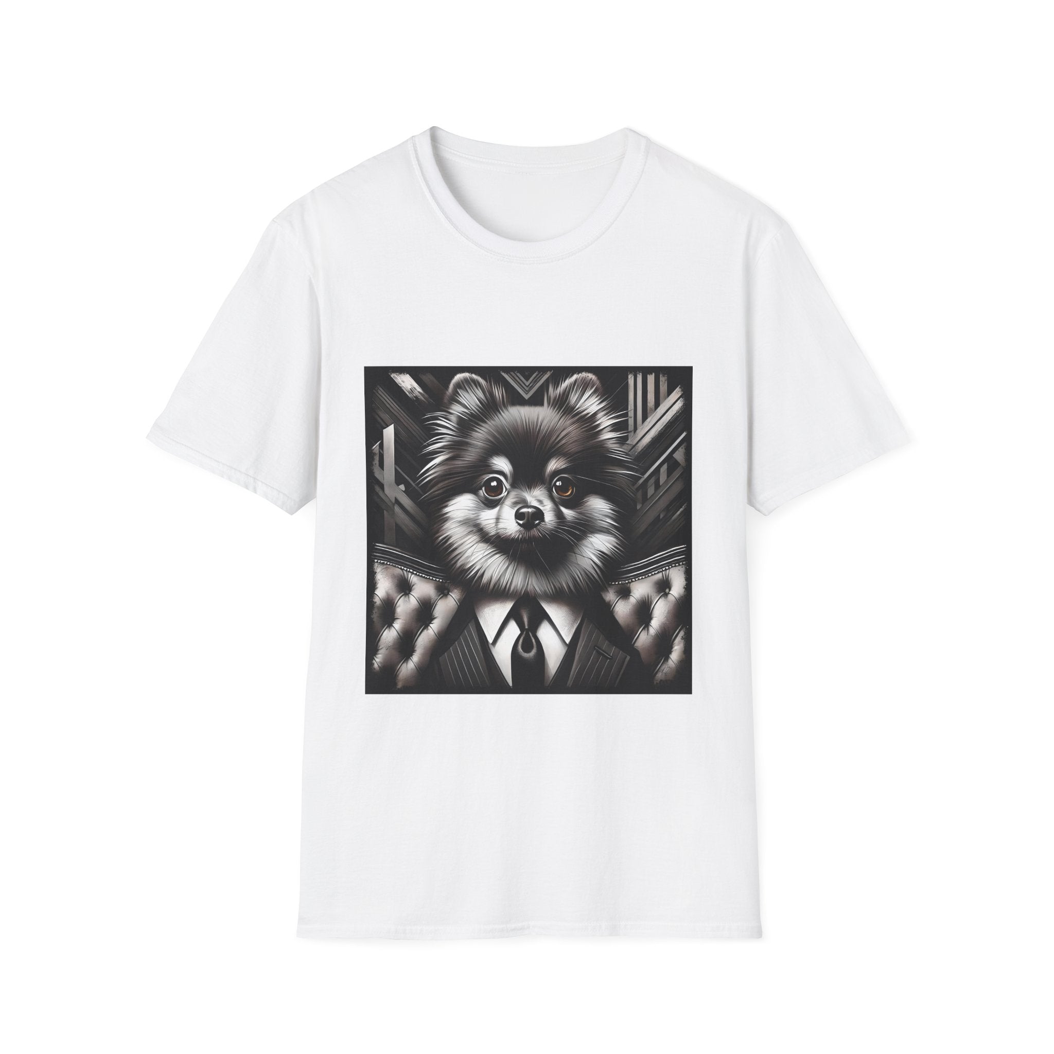 Pomeranian B&W Bold Eyes | Unisex Dog T-Shirt