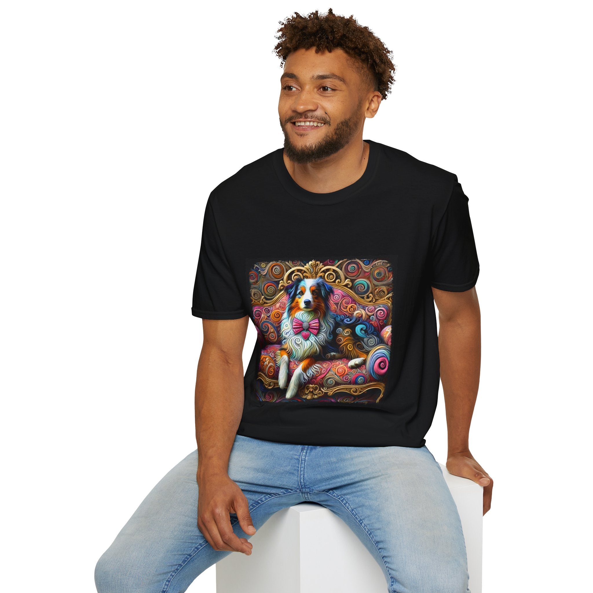 Australian Shepherd Love Swirl | Unisex Dog T-Shirt