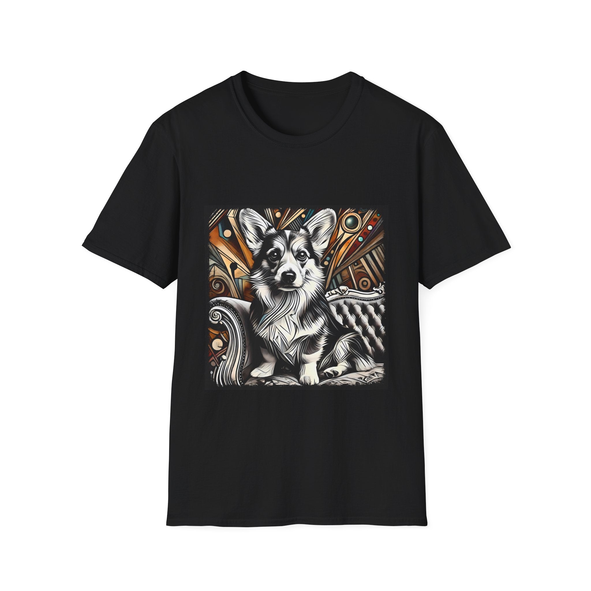 Pembroke Welsh Corgi B&W Warm Bold  | Unisex Dog T-Shirt