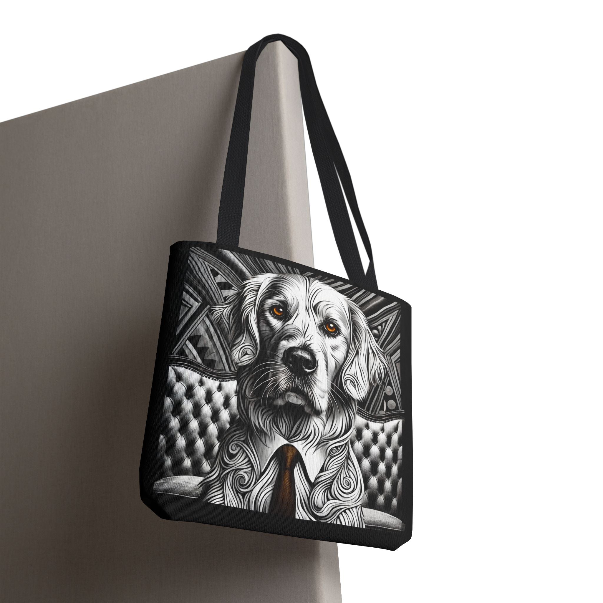 Golden Retriever B&W Bold Eyes | Dog Themed Tote Bag